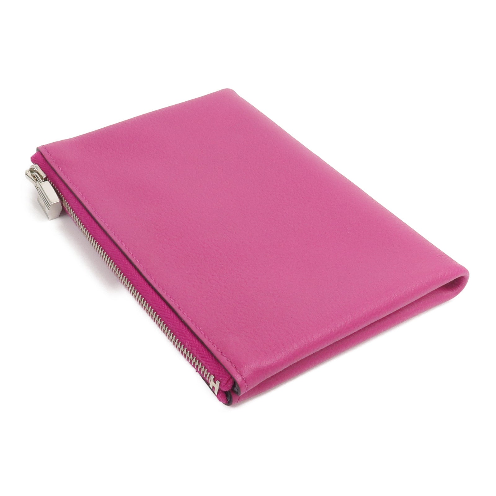 HERMES Evercolor皮革Atout 14 PM Mini Pouch手拿包Rose Purple