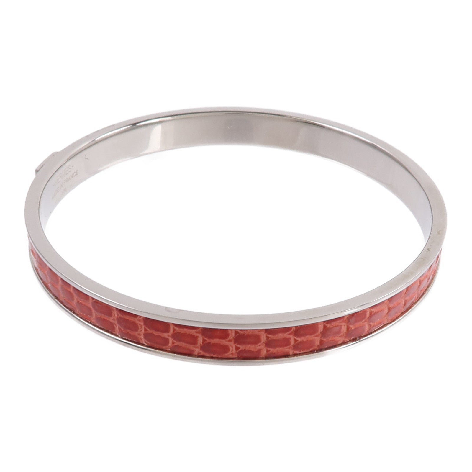 HERMES 蜥蝪皮革/金屬Kawaii 07 Bracelet手鐲