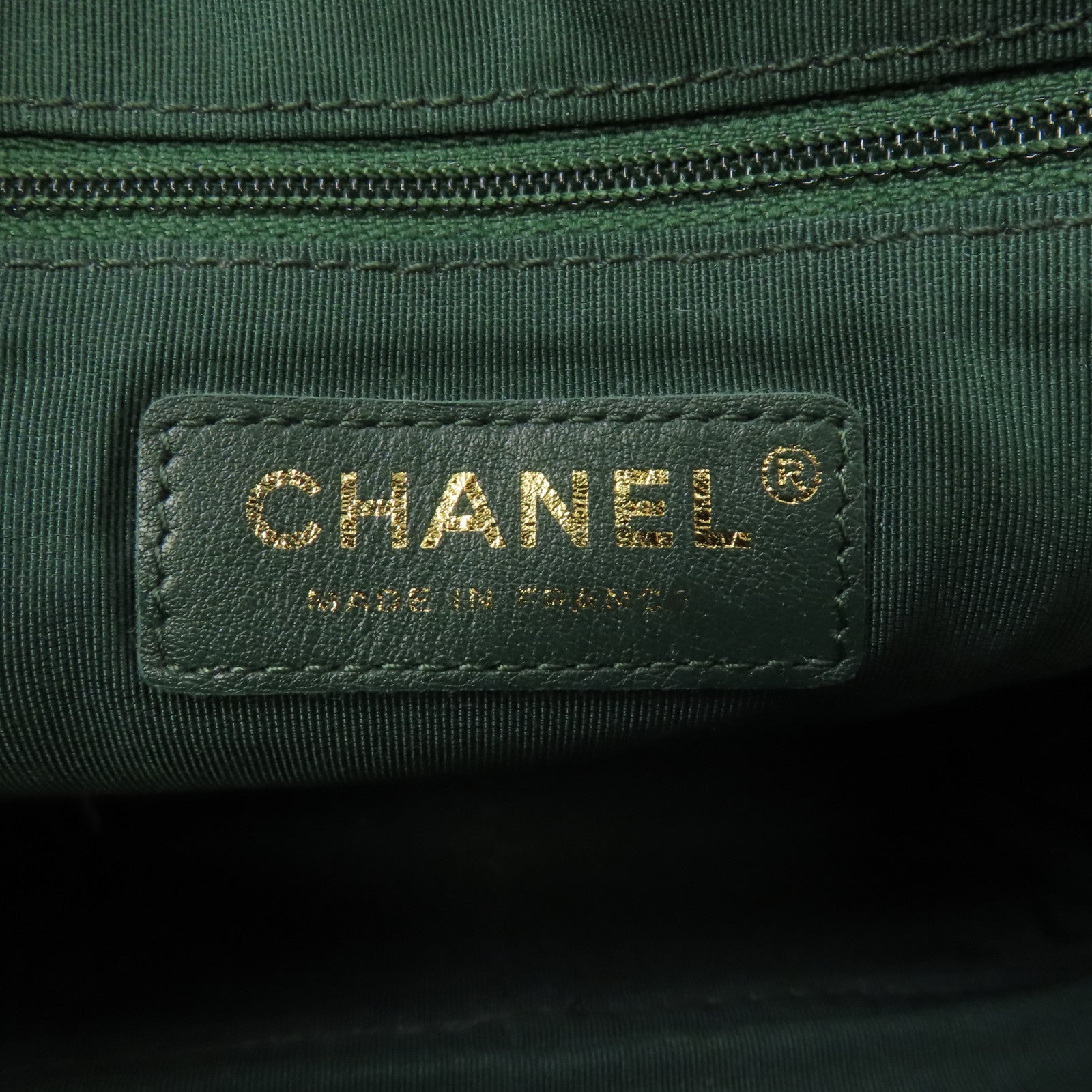 CHANEL 【激減優惠】菱格牛皮皮革Chain Shoulder Bag金扣鏈帶肩背袋綠色