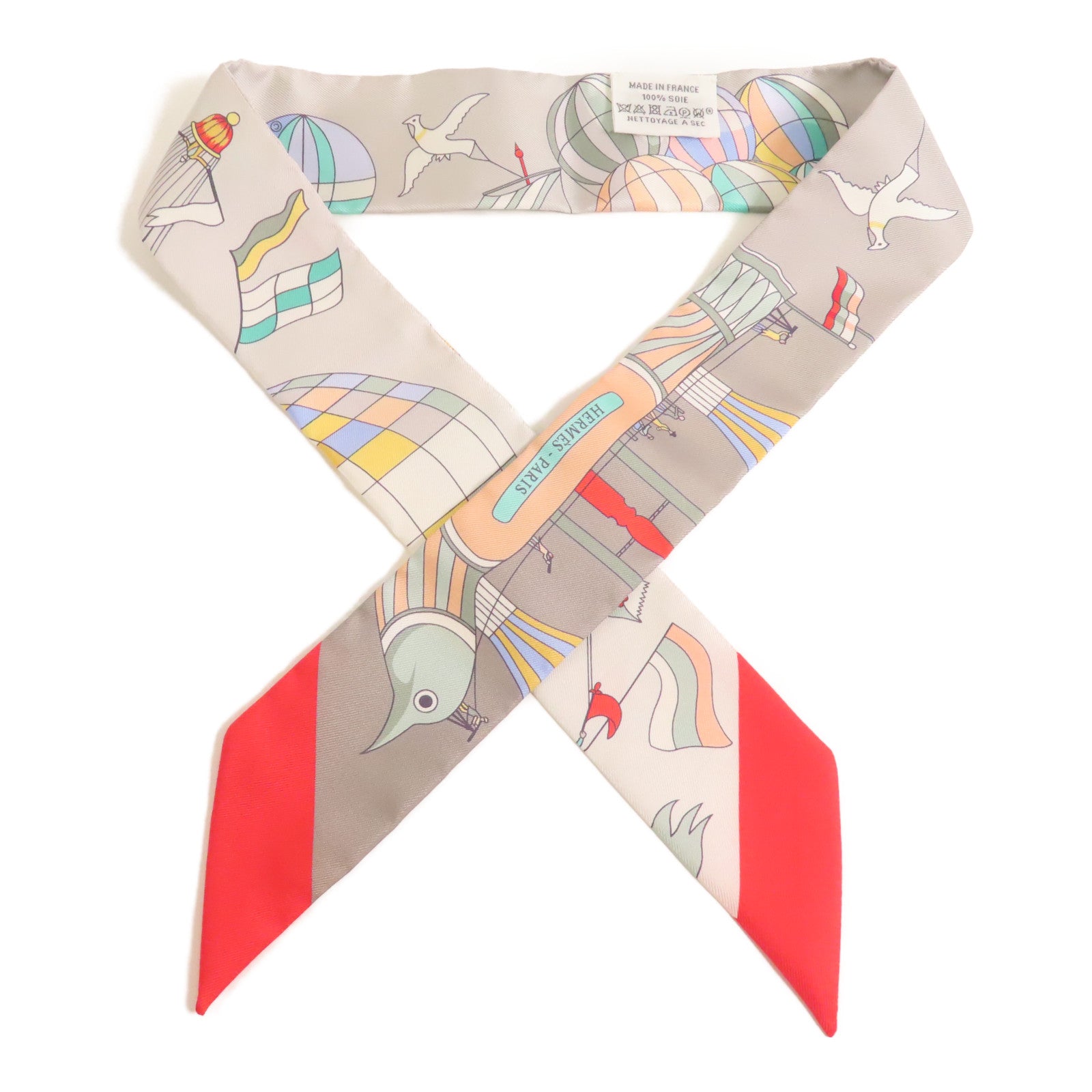 HERMES Twilly Scarf Scarves Silk Multicolor