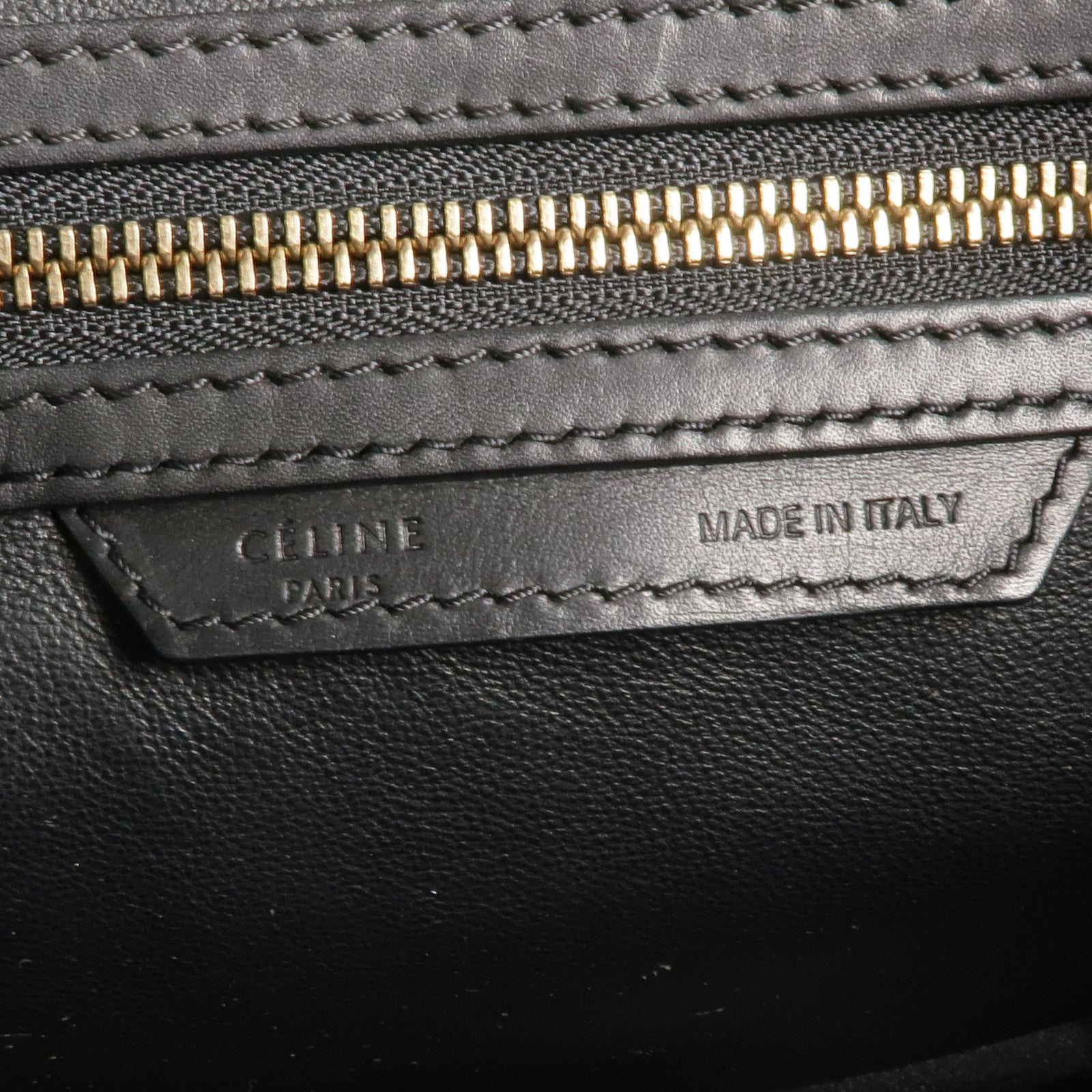 CELINE 牛皮皮革/帆布Mini Luggage金扣手挽袋