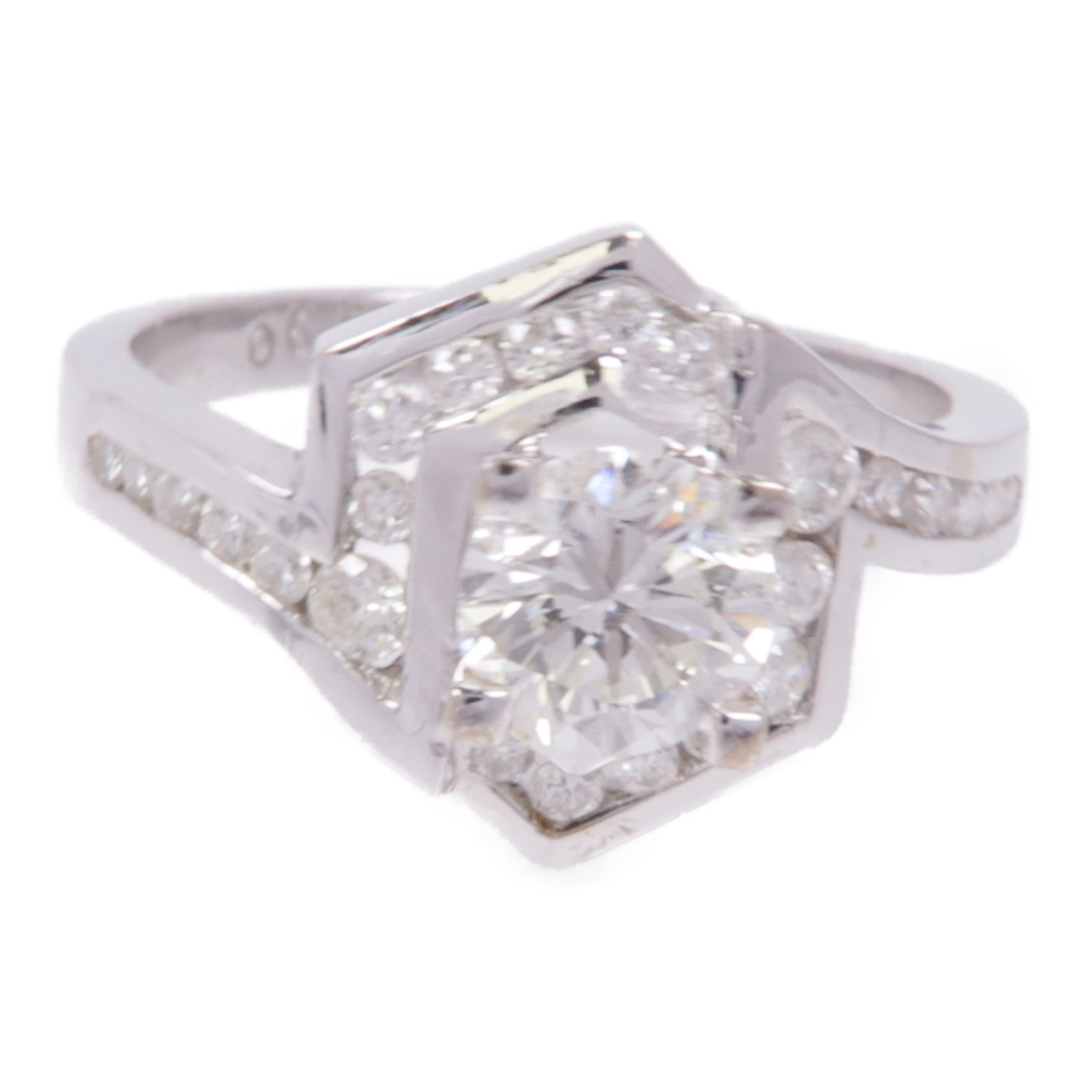 JEWELRY 【激減優惠】18K白金Diamond Ring鑽石戒指US#6.5