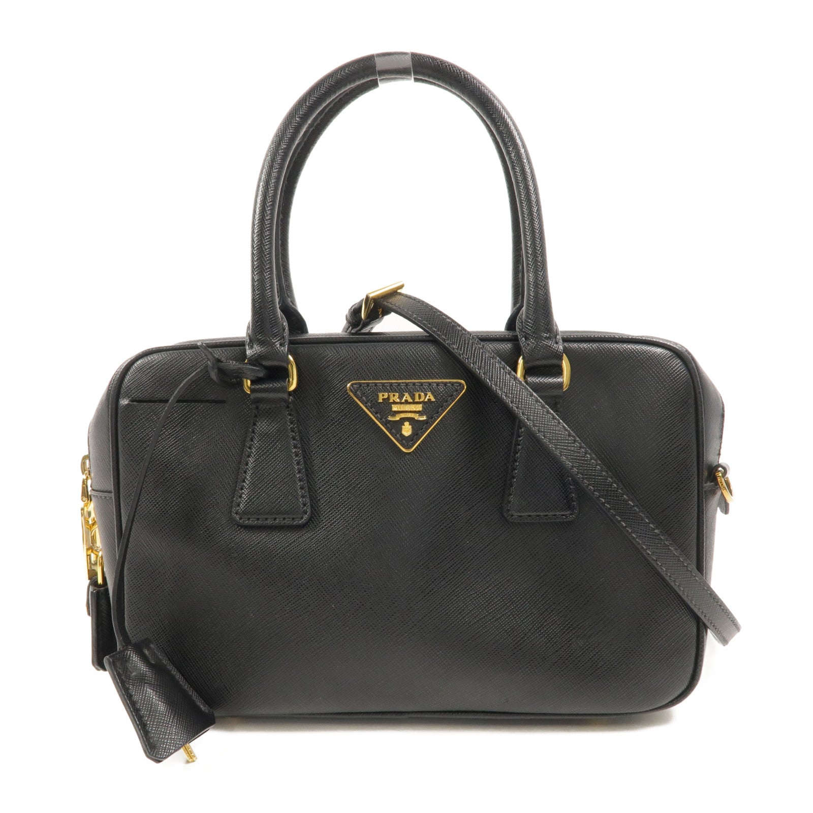 PRADA Saffiano皮革Bauletto手挽肩背兩用袋