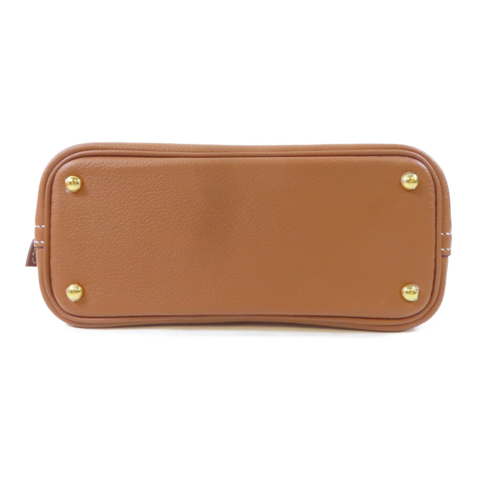 HERMES Evercolor皮革Mini Bolide金扣手挽肩背兩用袋Gold/駝色