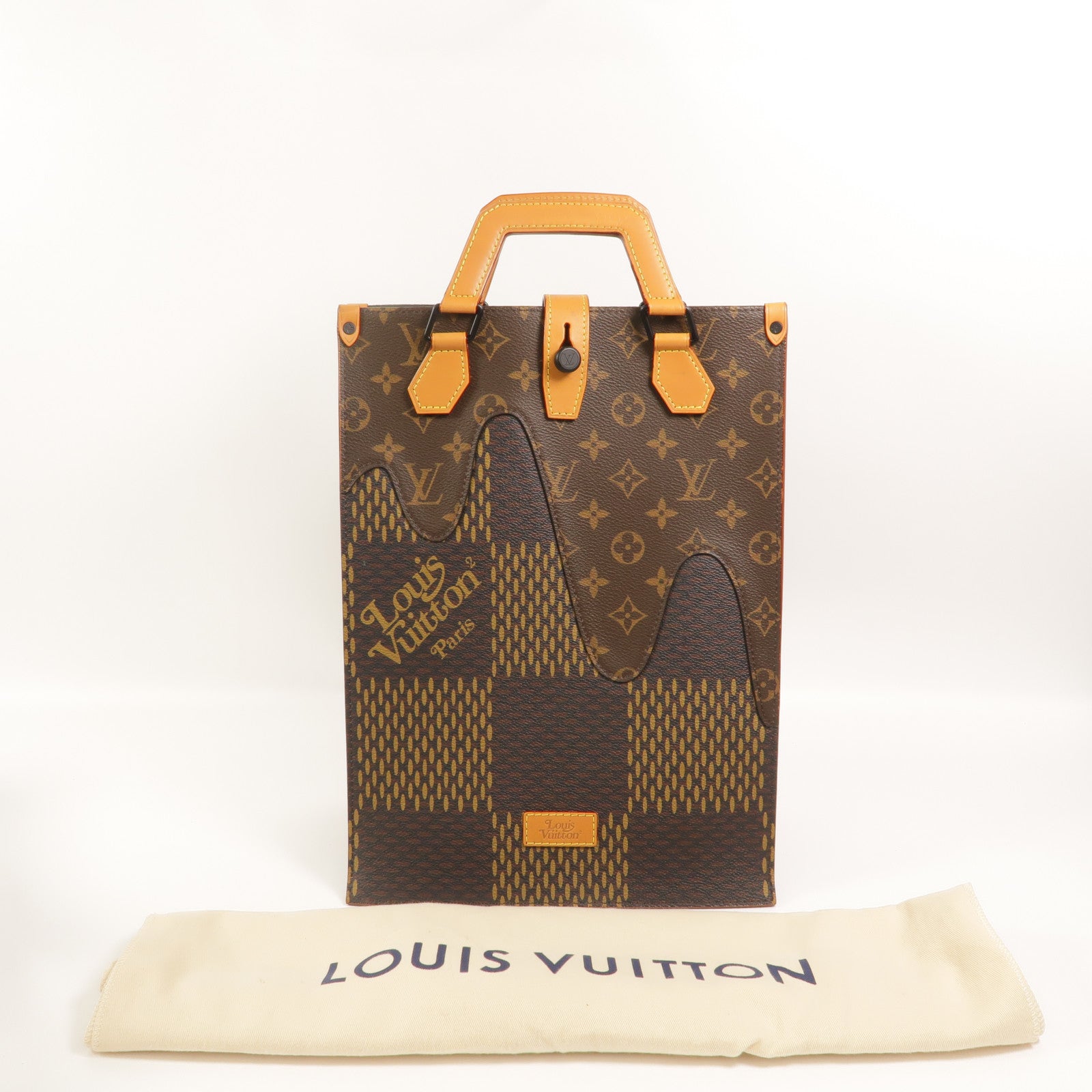 LOUIS VUITTON Monogram/Damier Giant LV x Nigo Mini Tote手挽袋