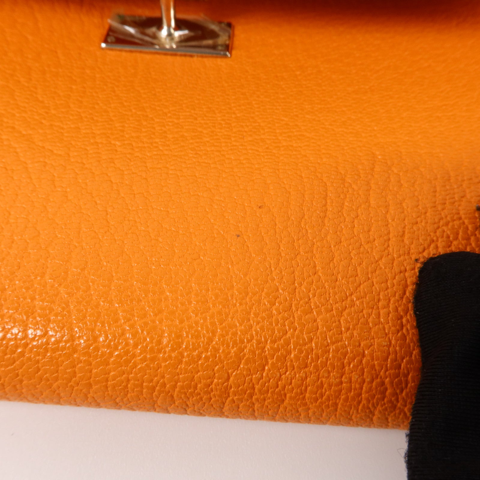 HERMES Chevre皮革Kelly Long Wallet長錢包Orange