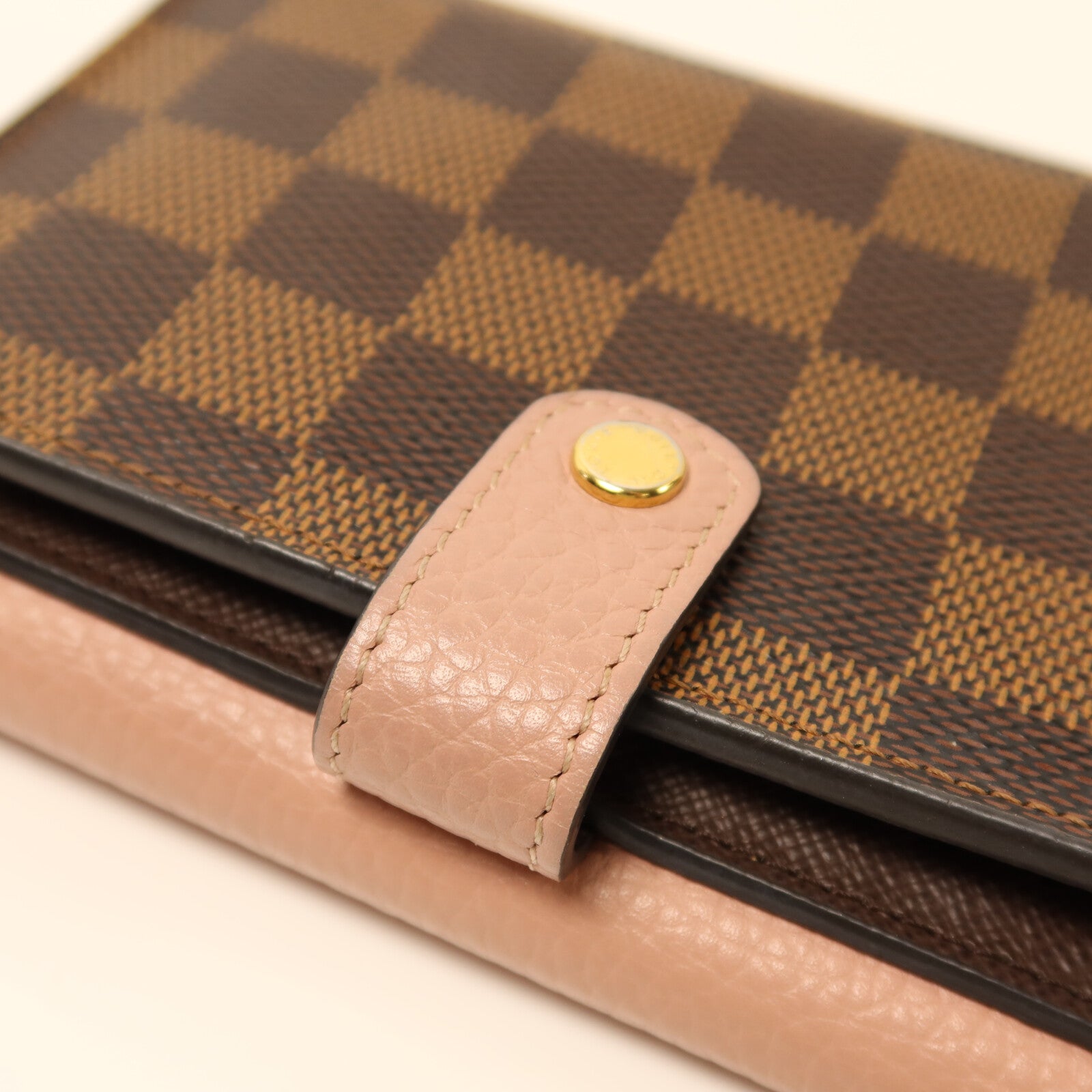 LOUIS VUITTON Damier Portefeuille Normandy Wallet金扣錢包