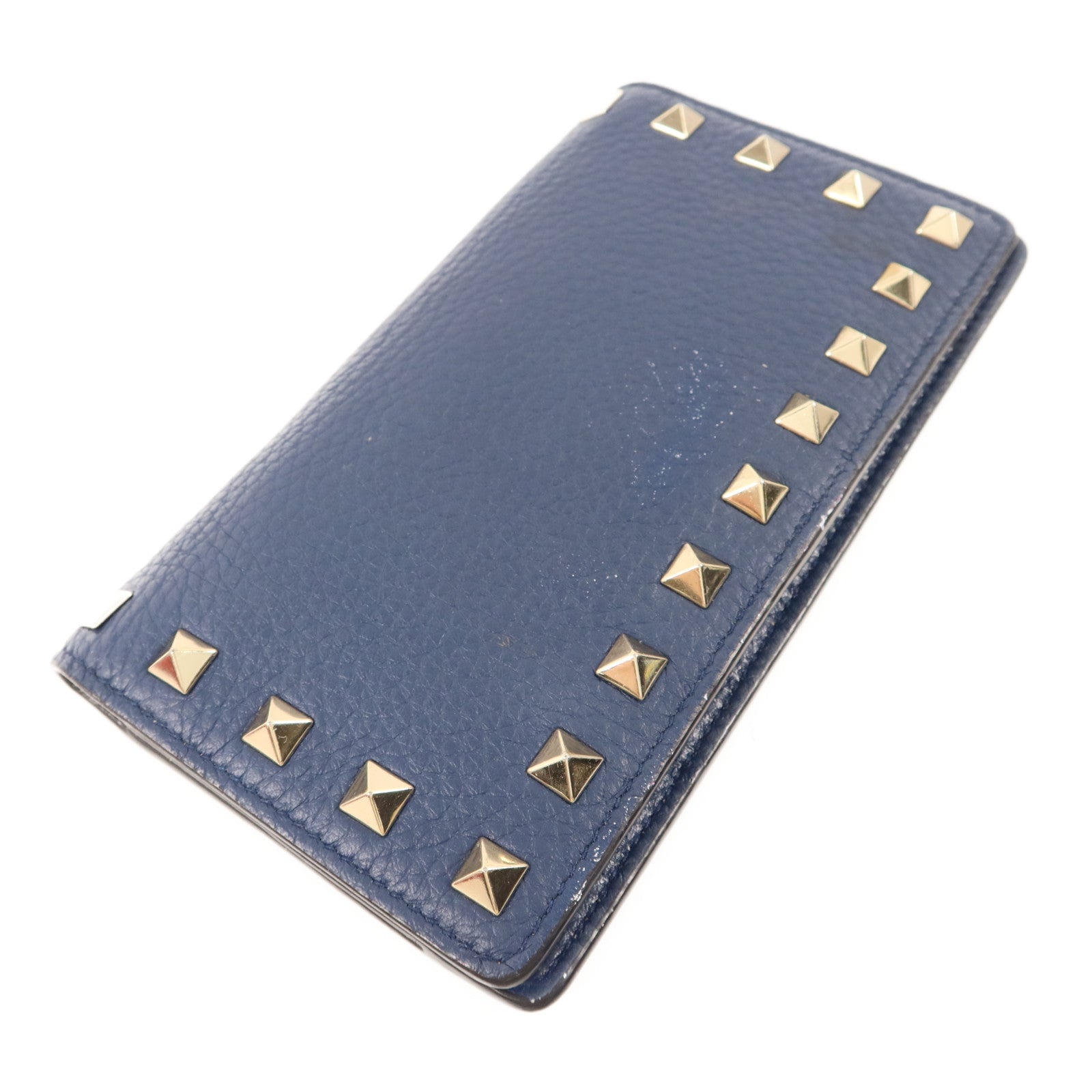 Valentino 【激減優惠】牛皮皮革Rockstud Wallet銀扣長錢包