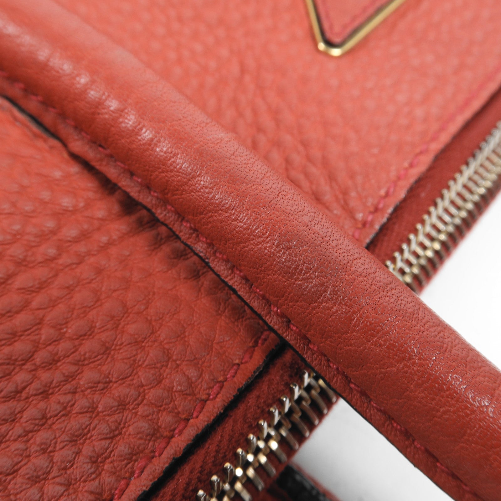 PRADA 牛皮皮革Shoulder Bag金扣手挽肩背兩用袋