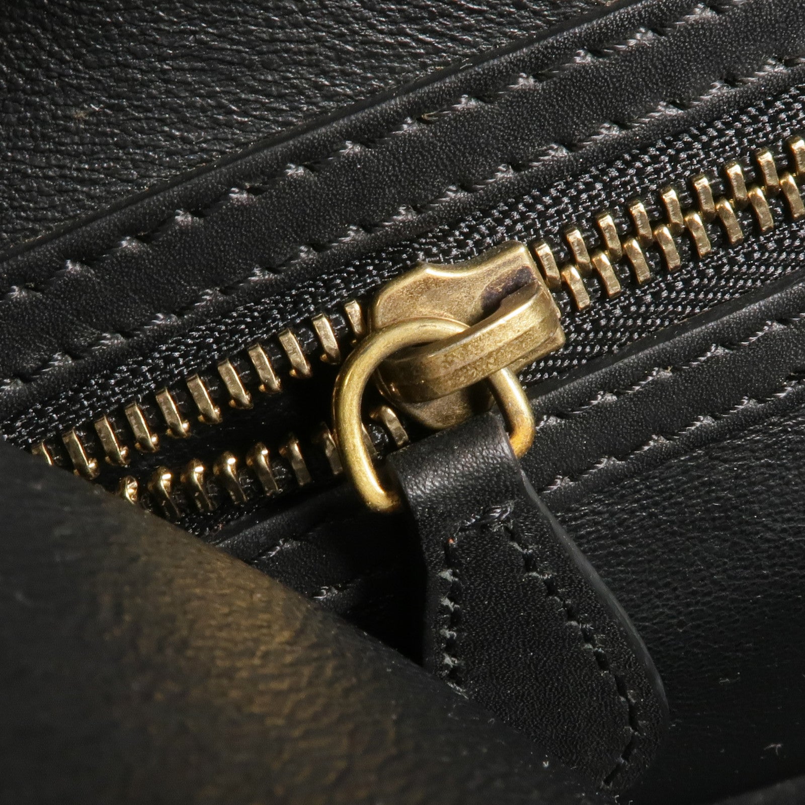 CELINE 牛皮皮革/帆布Mini Luggage金扣手挽袋