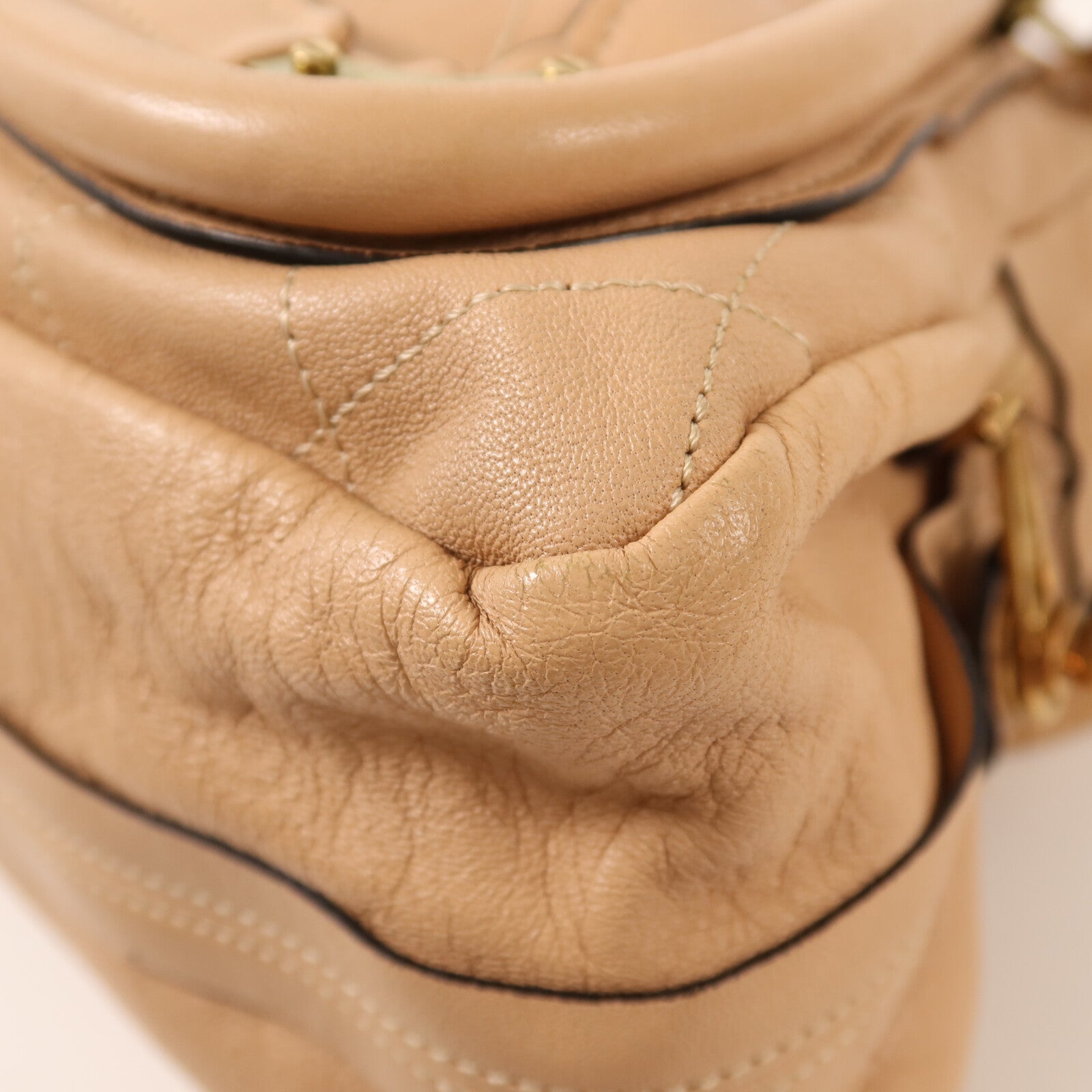 Chloe 牛皮皮革2 Way Shoulder金扣手挽肩背兩用袋
