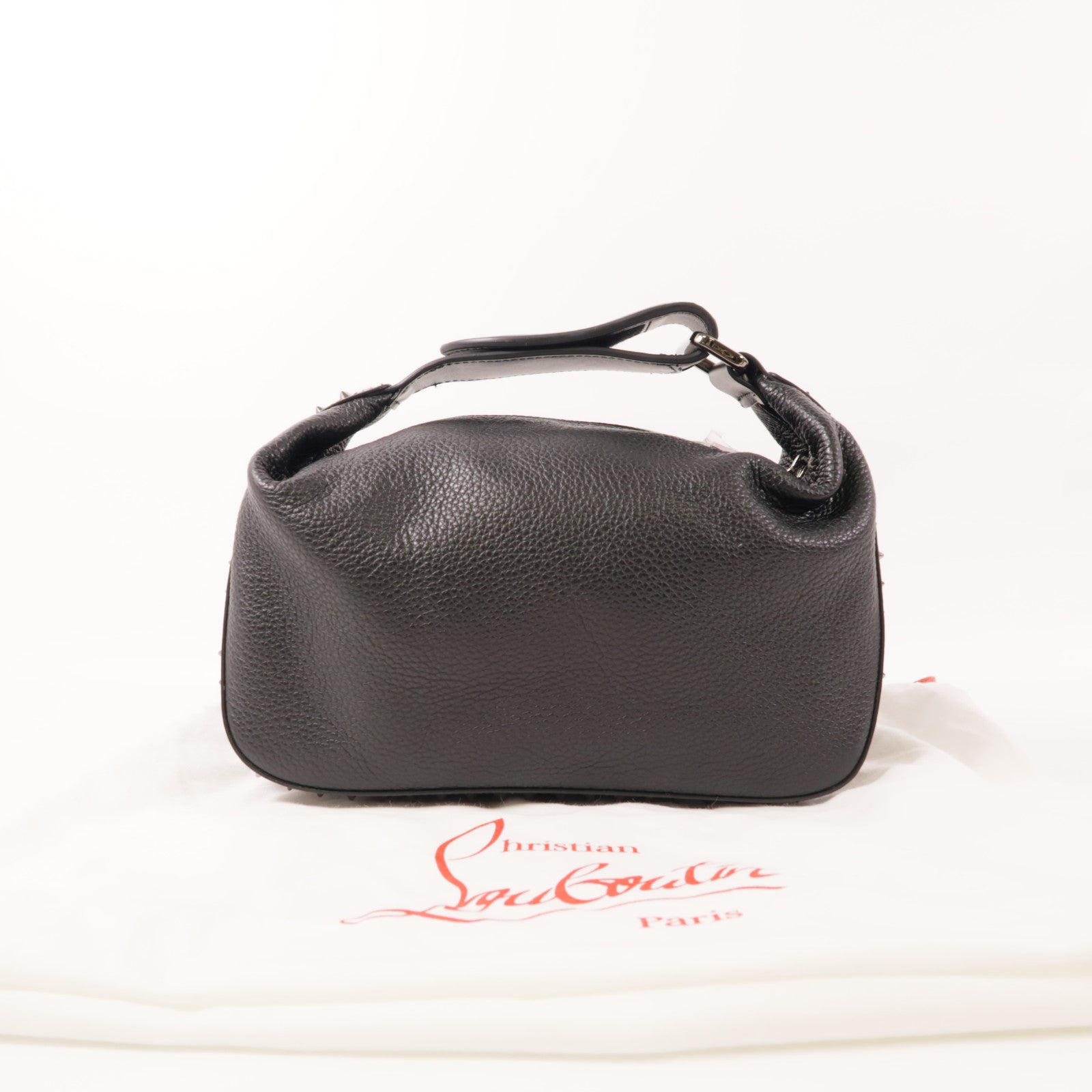 SELECTION Pouch Hand Bag Calfskin Leather Black