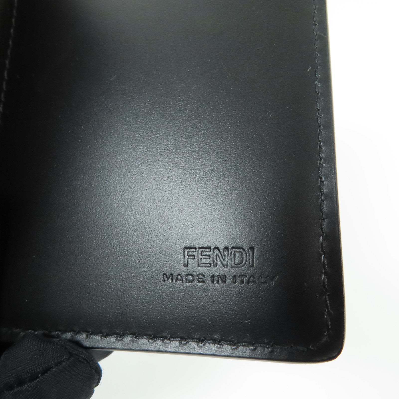 FENDI SHW Shadow Card Holder 7M0349 AJF4 F19KP Calfskin Leather Black