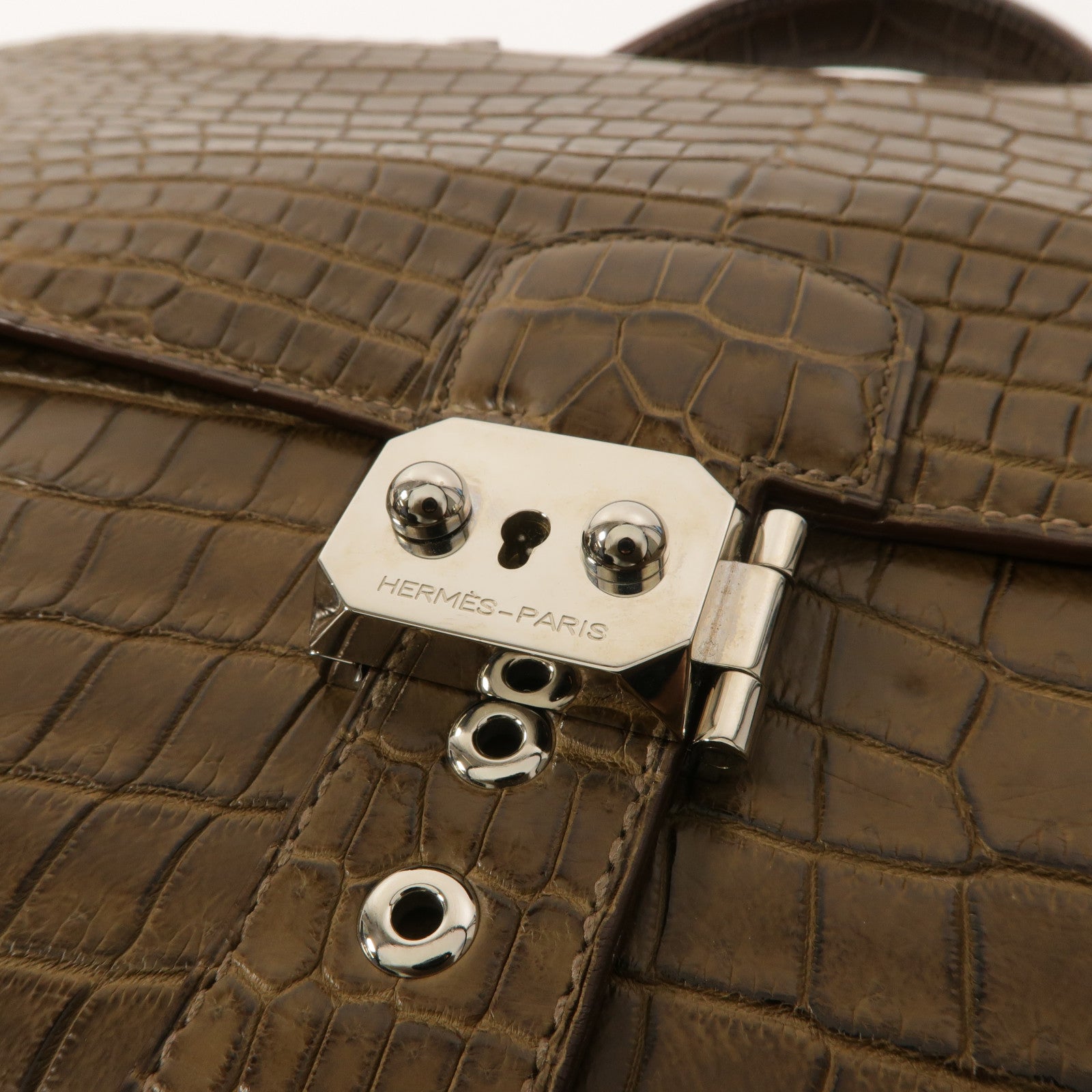 HERMES Porosus皮革Sac A Depeches 37公事包