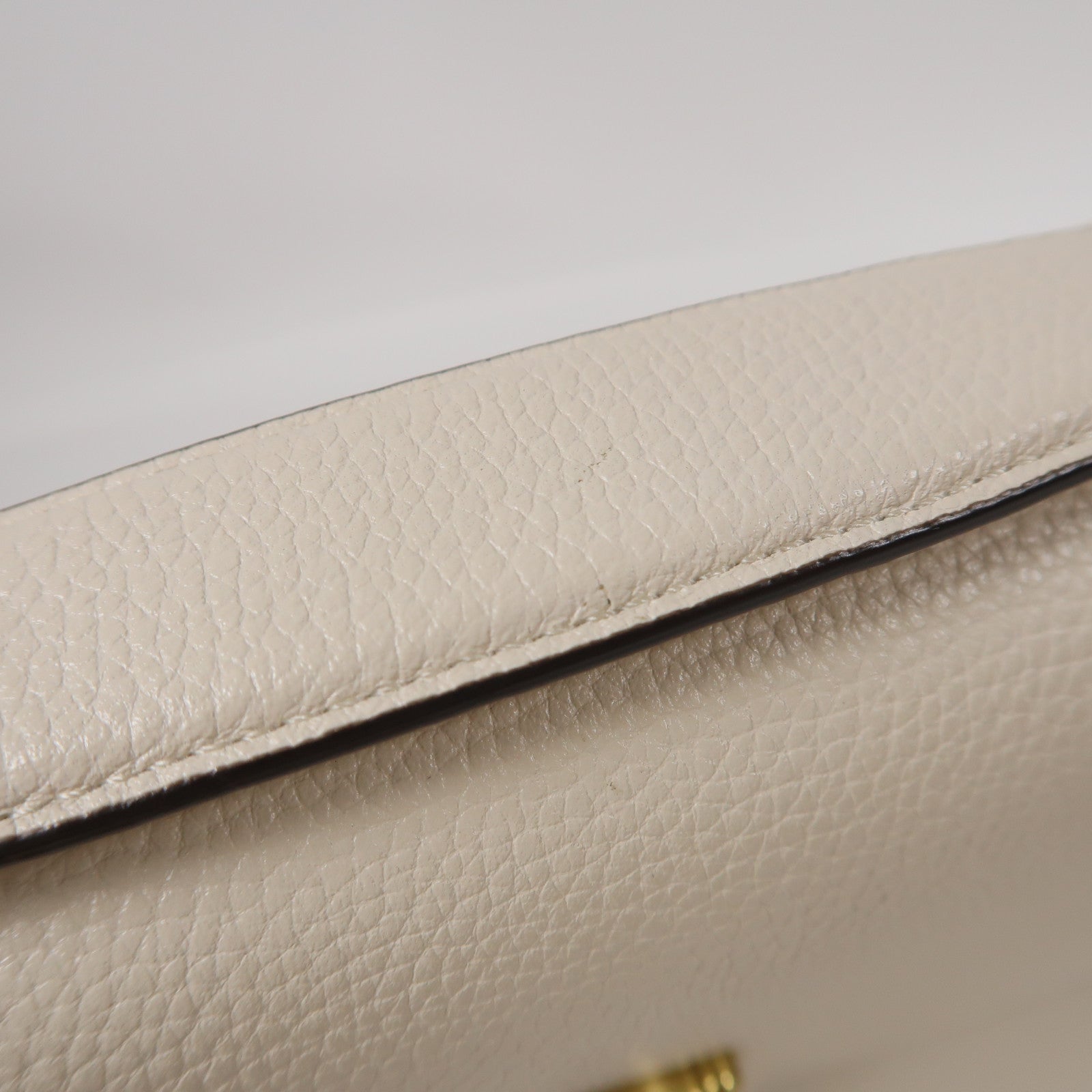 COACH 牛皮皮革Shoulder Bag金扣手挽肩背兩用袋白色