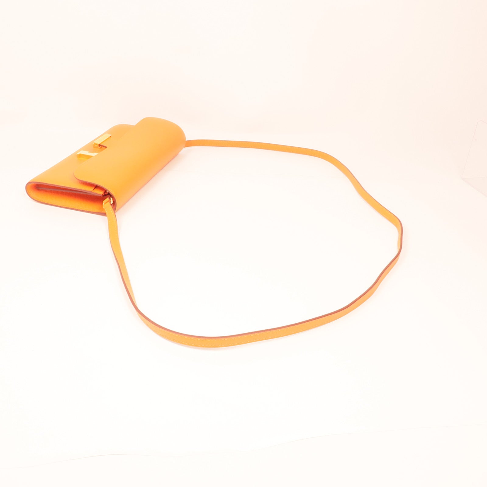 HERMES Epsom皮革Cosntance To Go金扣肩背袋Orange