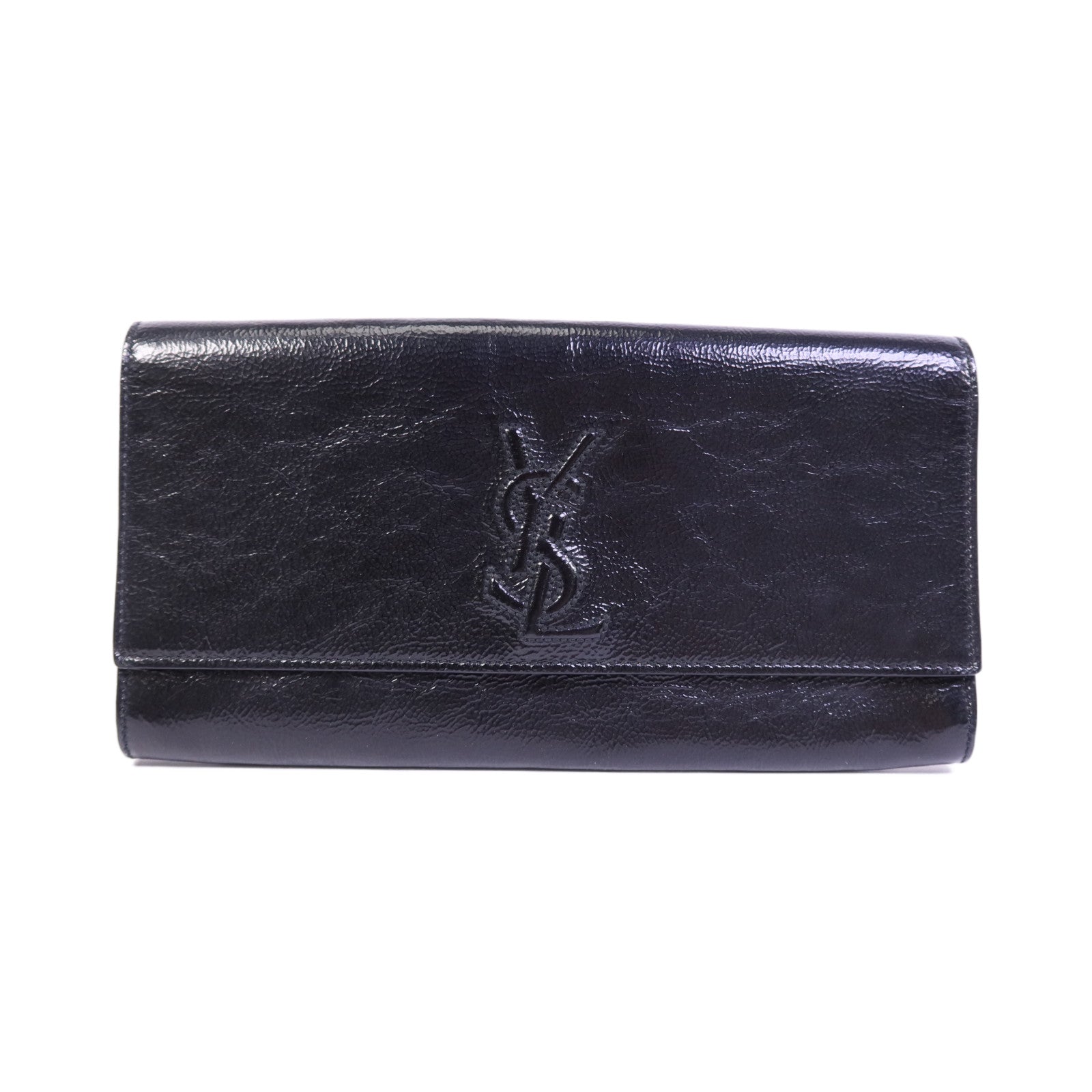 YVES SAINT LAURENT 牛皮皮革Clutch金扣手拿包