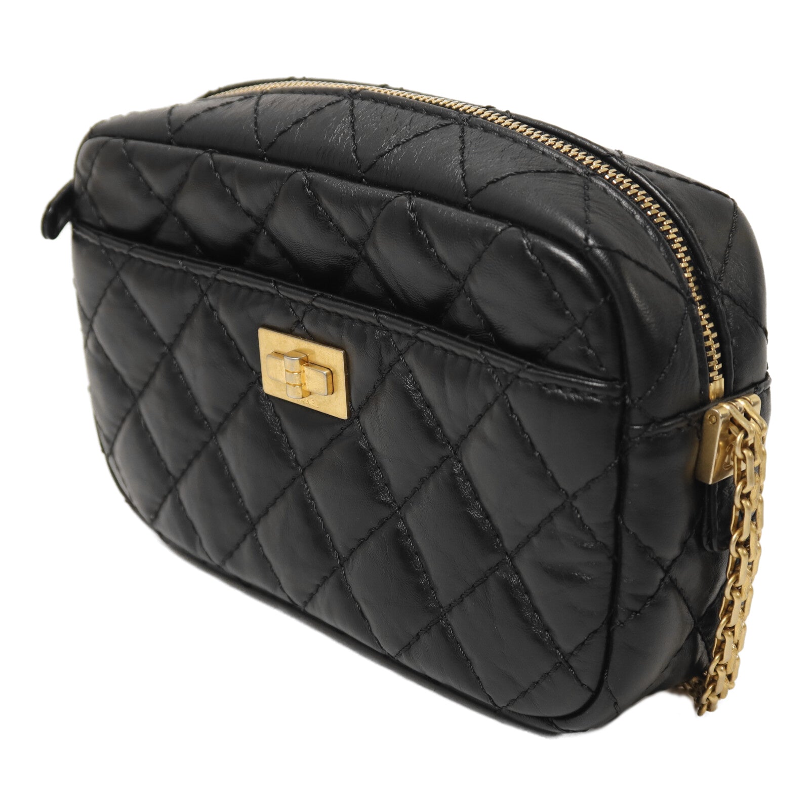 CHANEL 牛皮皮革Small Reissue 2.55 Camera Bag金扣鏈帶肩背袋