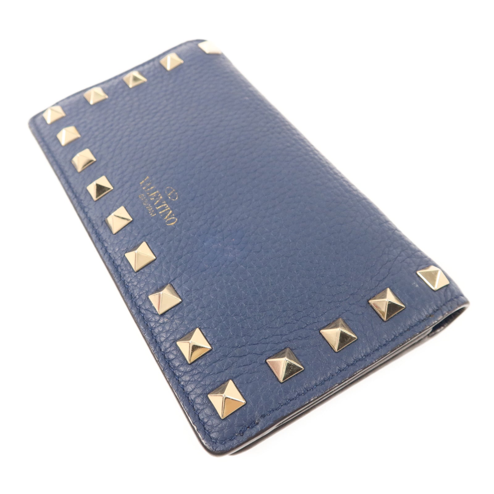 Valentino 【激減優惠】牛皮皮革Rockstud Wallet銀扣長錢包