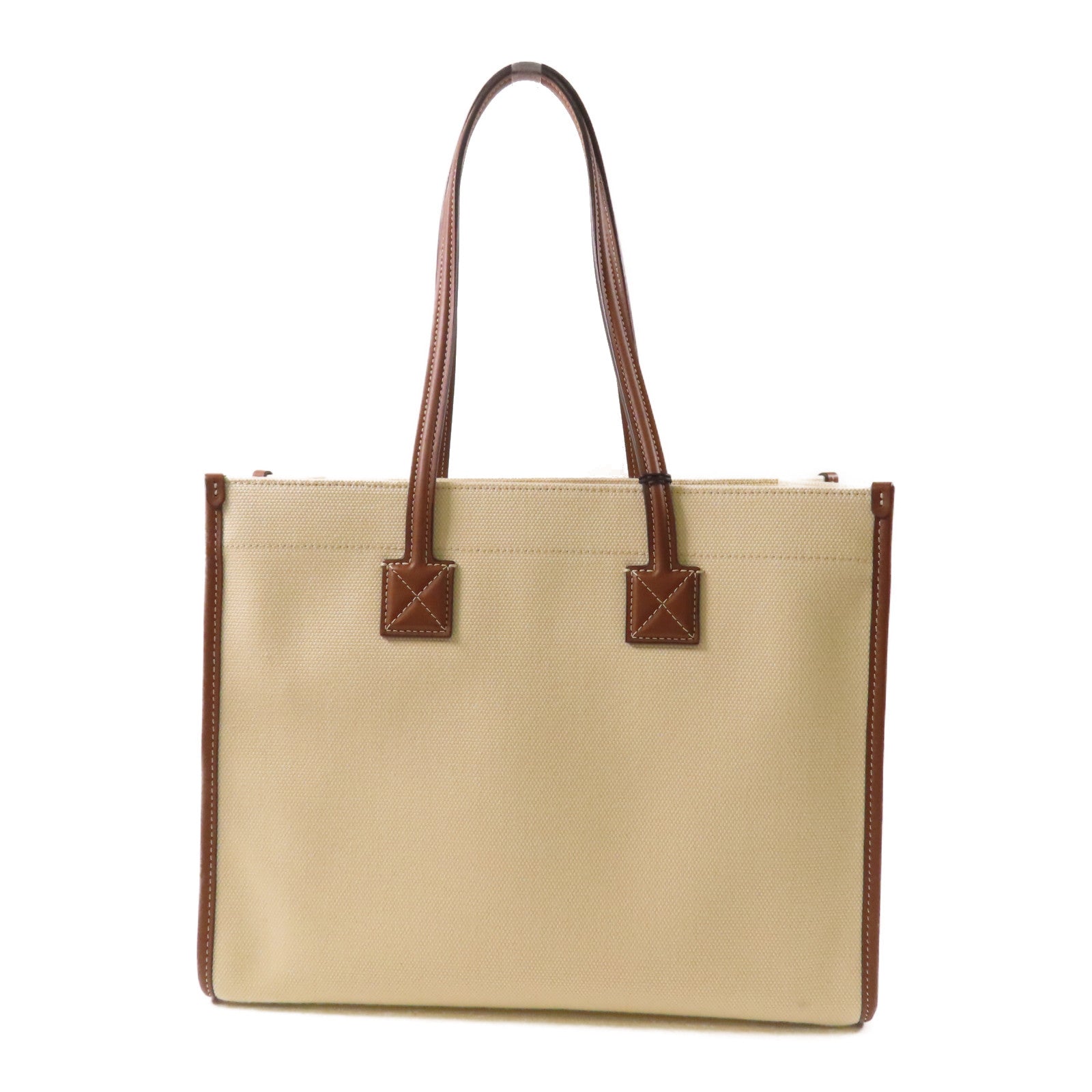 BURBERRY 帆布Freya Tote Bag金扣手挽袋