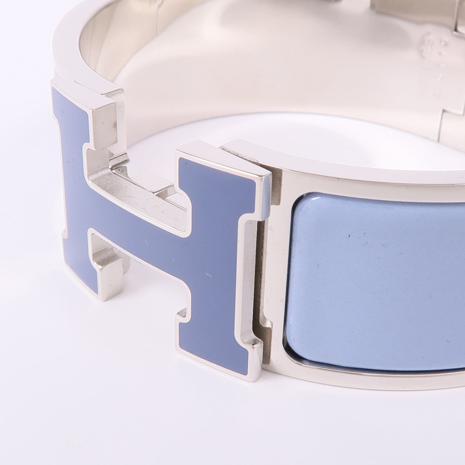 HERMES 琺瑯/金屬Clic Clac H手鐲Rainbow Bleu