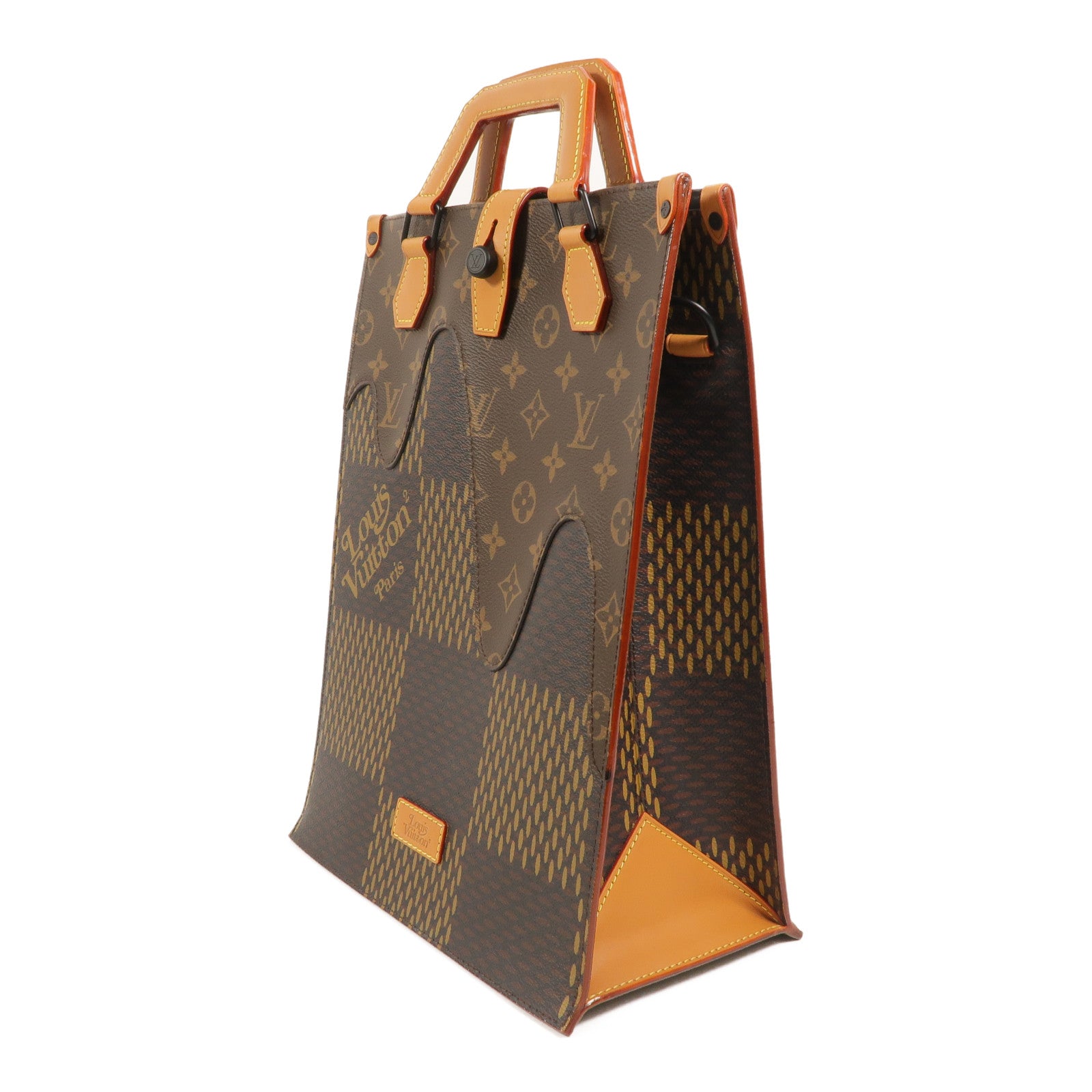 LOUIS VUITTON Monogram/Damier Giant LV x Nigo Mini Tote手挽袋