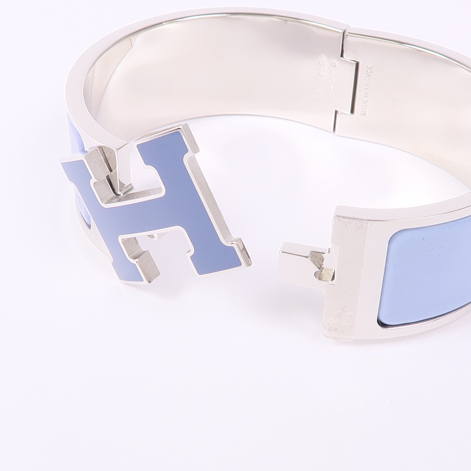 HERMES 琺瑯/金屬Clic Clac H手鐲Rainbow Bleu