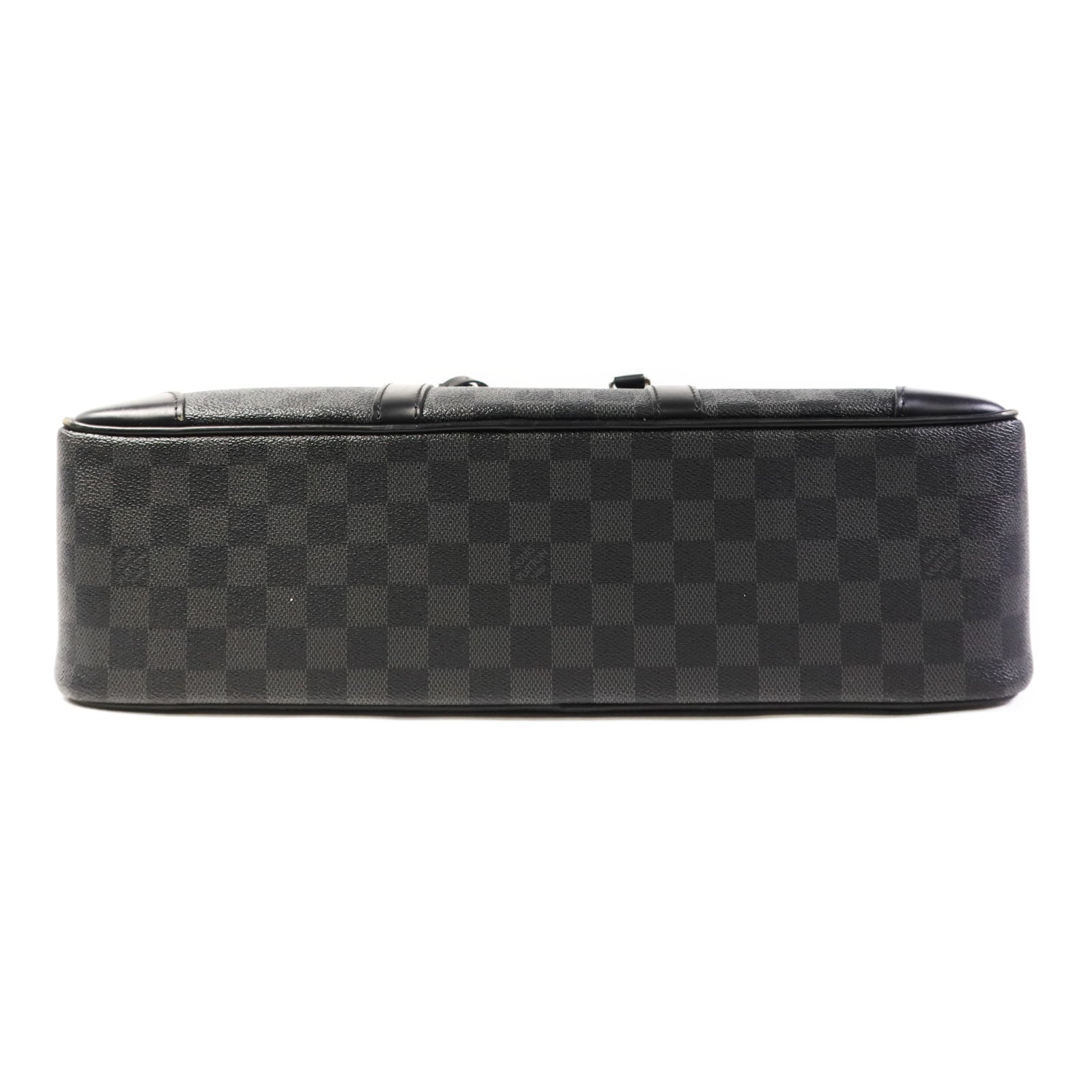 LOUIS VUITTON Damier Graphite Porte Documents Voyage銀扣肩背袋