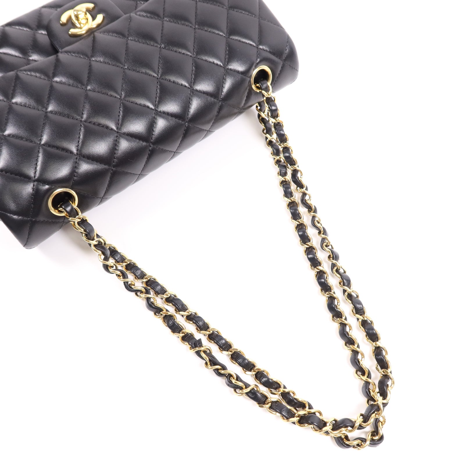 CHANEL 羊皮皮革Classic 25金扣鏈帶肩背袋