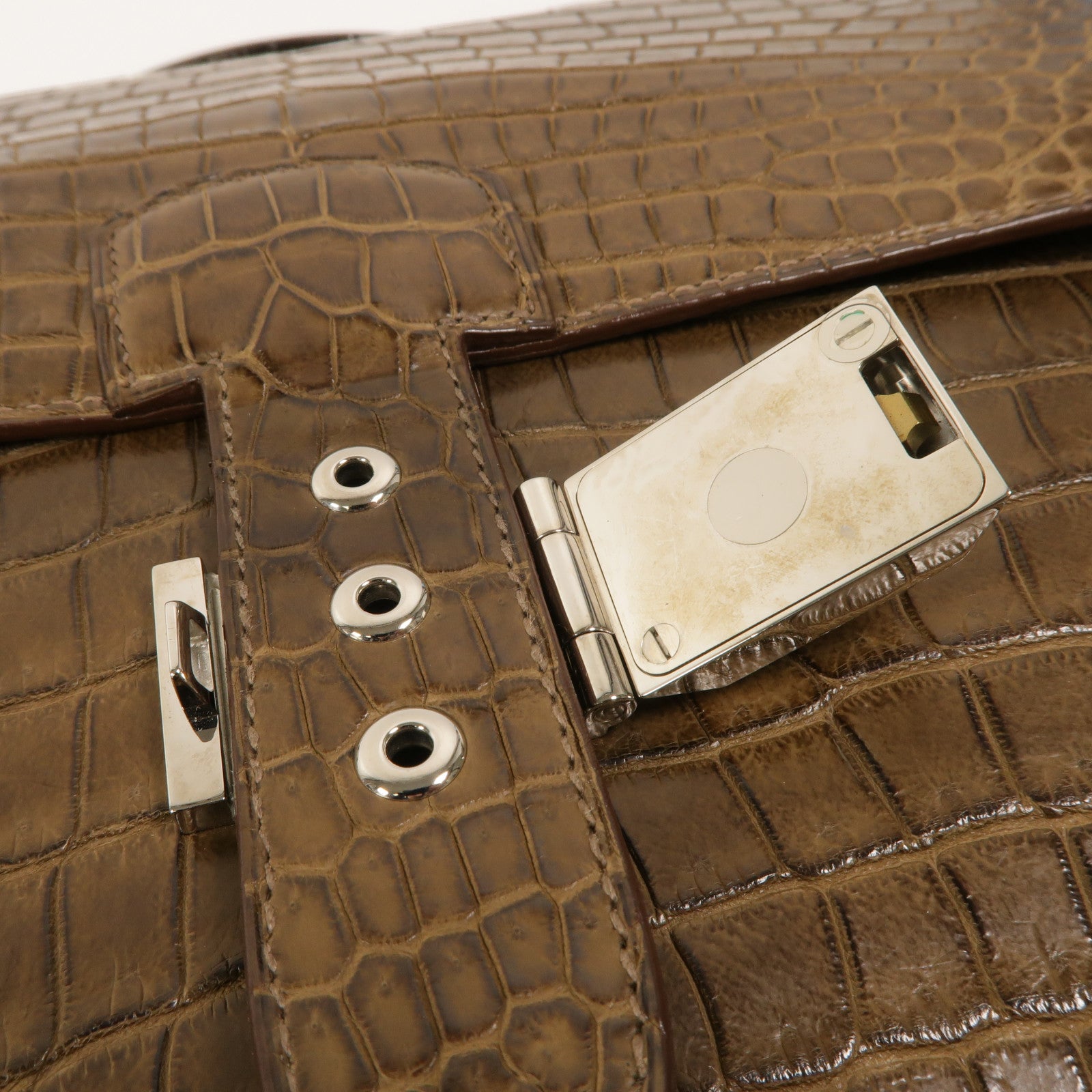 HERMES Porosus皮革Sac A Depeches 37公事包