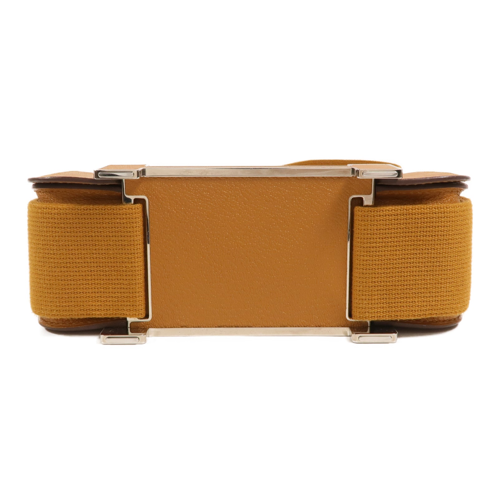 HERMES Chevre皮革Geta肩背袋Caramel