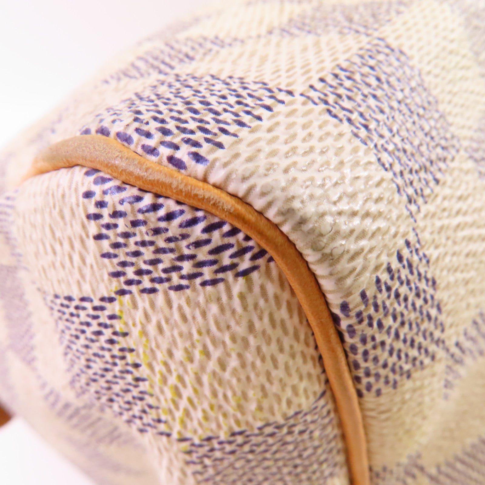 LOUIS VUITTON Damier Azur Speedy 30 Hand Bag金扣手挽袋米白色