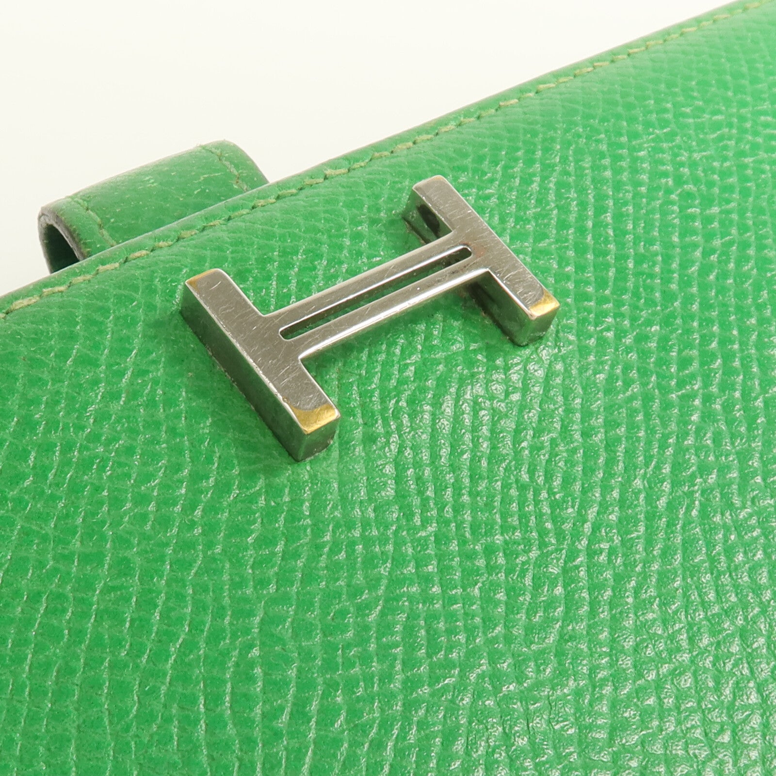 HERMES Epsom皮革Bearn Long Wallet銀扣長錢包Bambou
