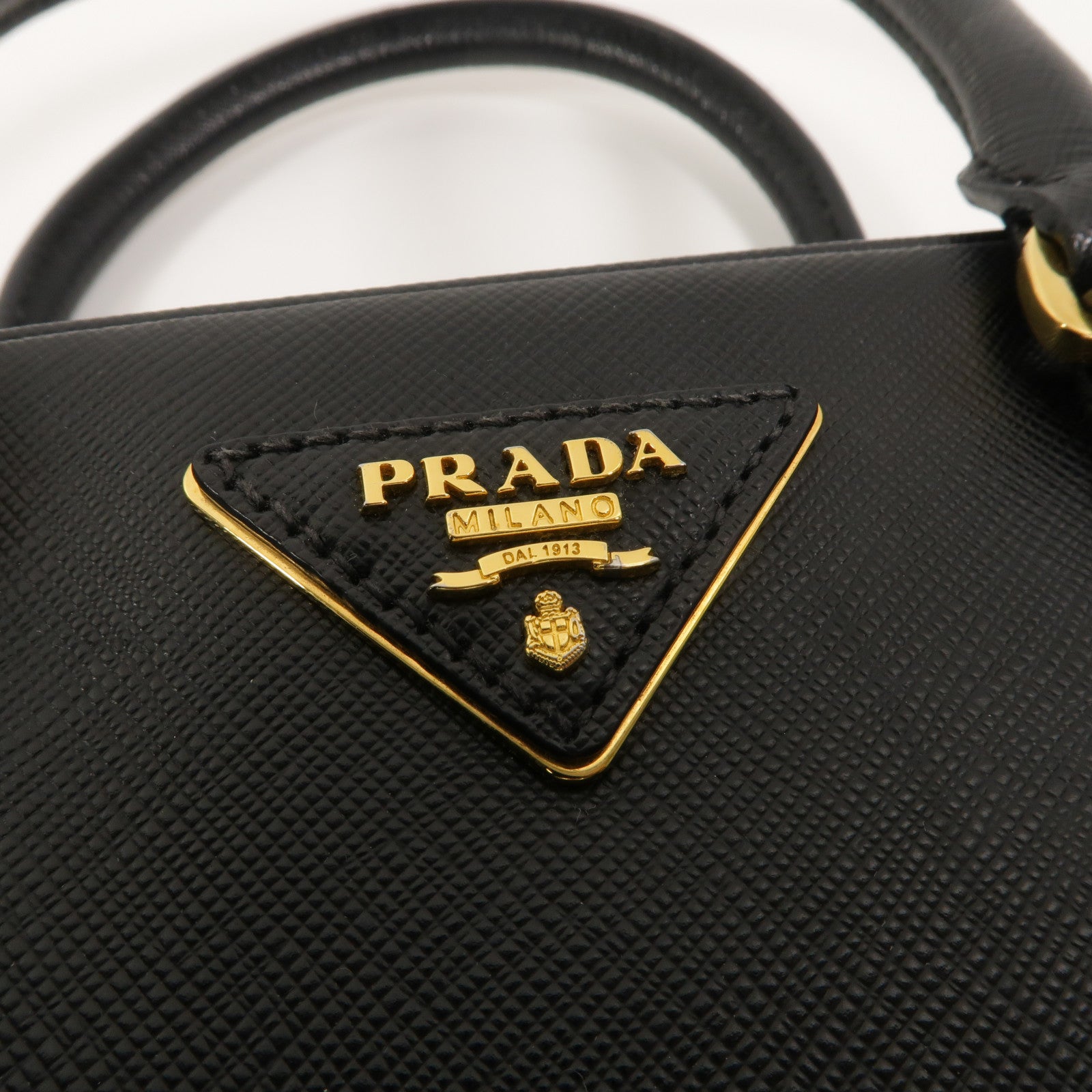 PRADA Saffiano皮革Bauletto手挽肩背兩用袋