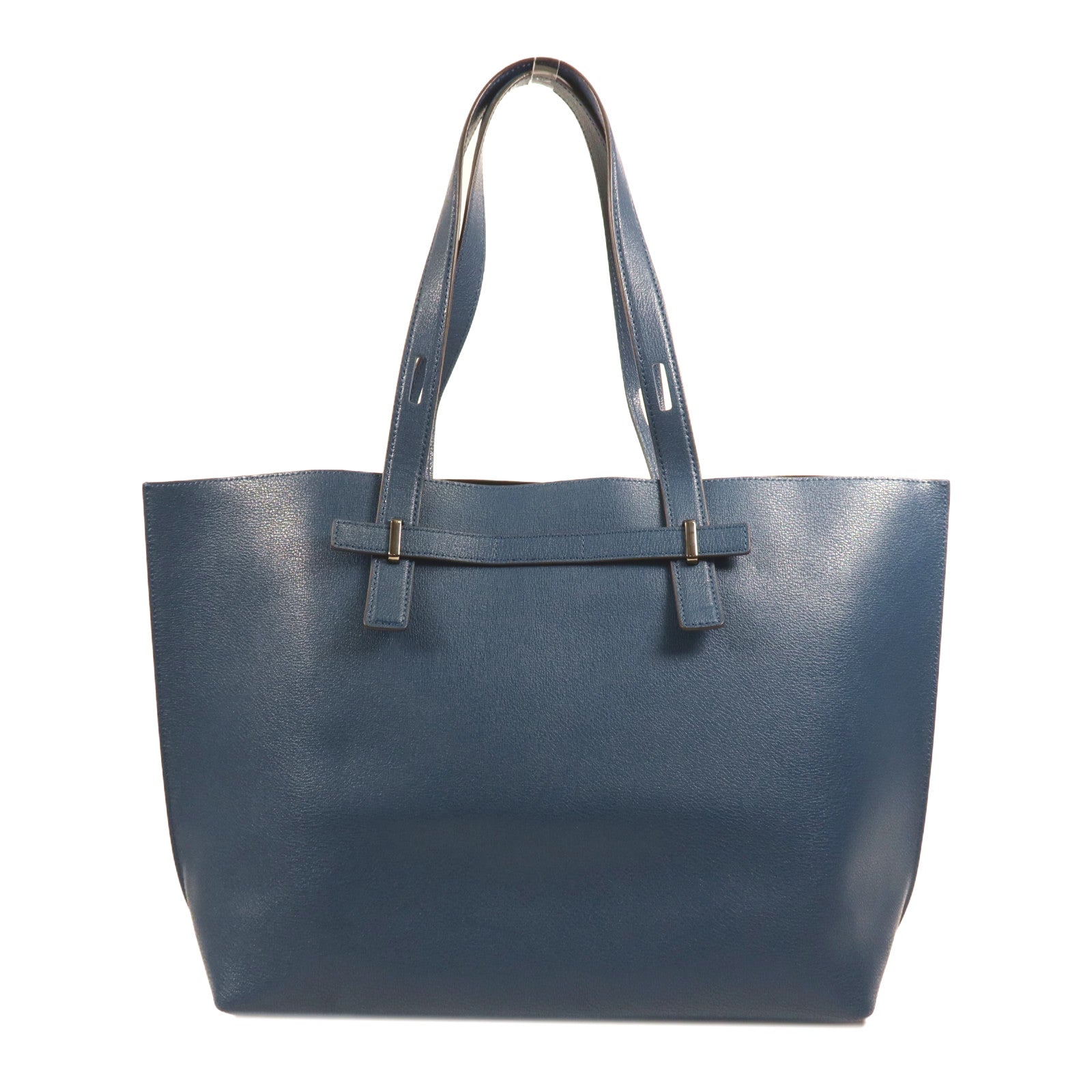 Furla 牛皮皮革Tote Bag銀扣肩背袋