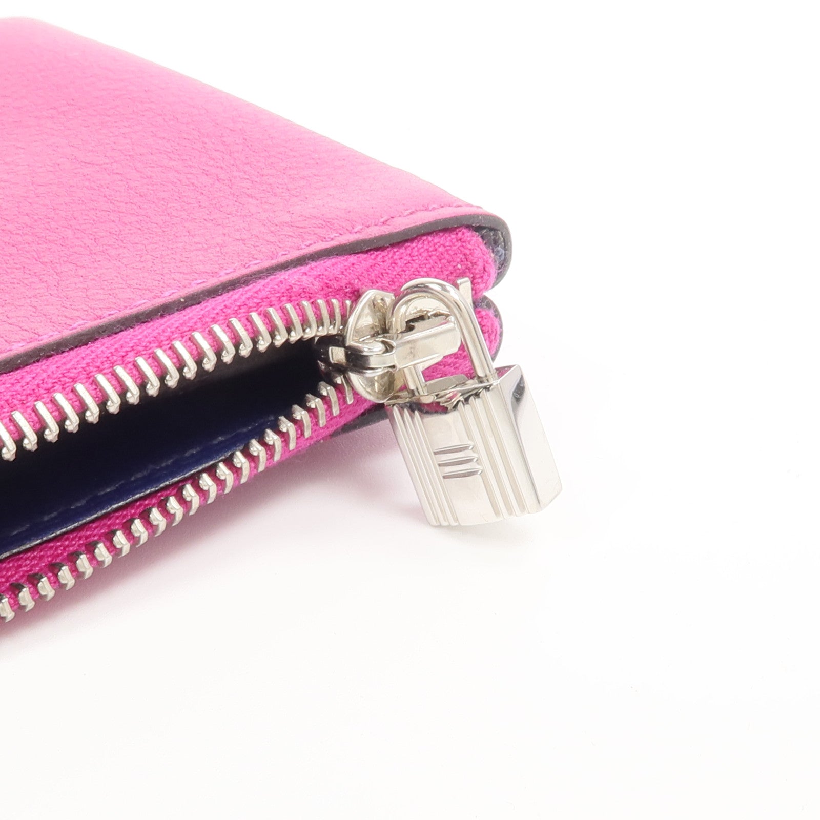HERMES Evercolor皮革Atout 14 PM Mini Pouch手拿包Rose Purple