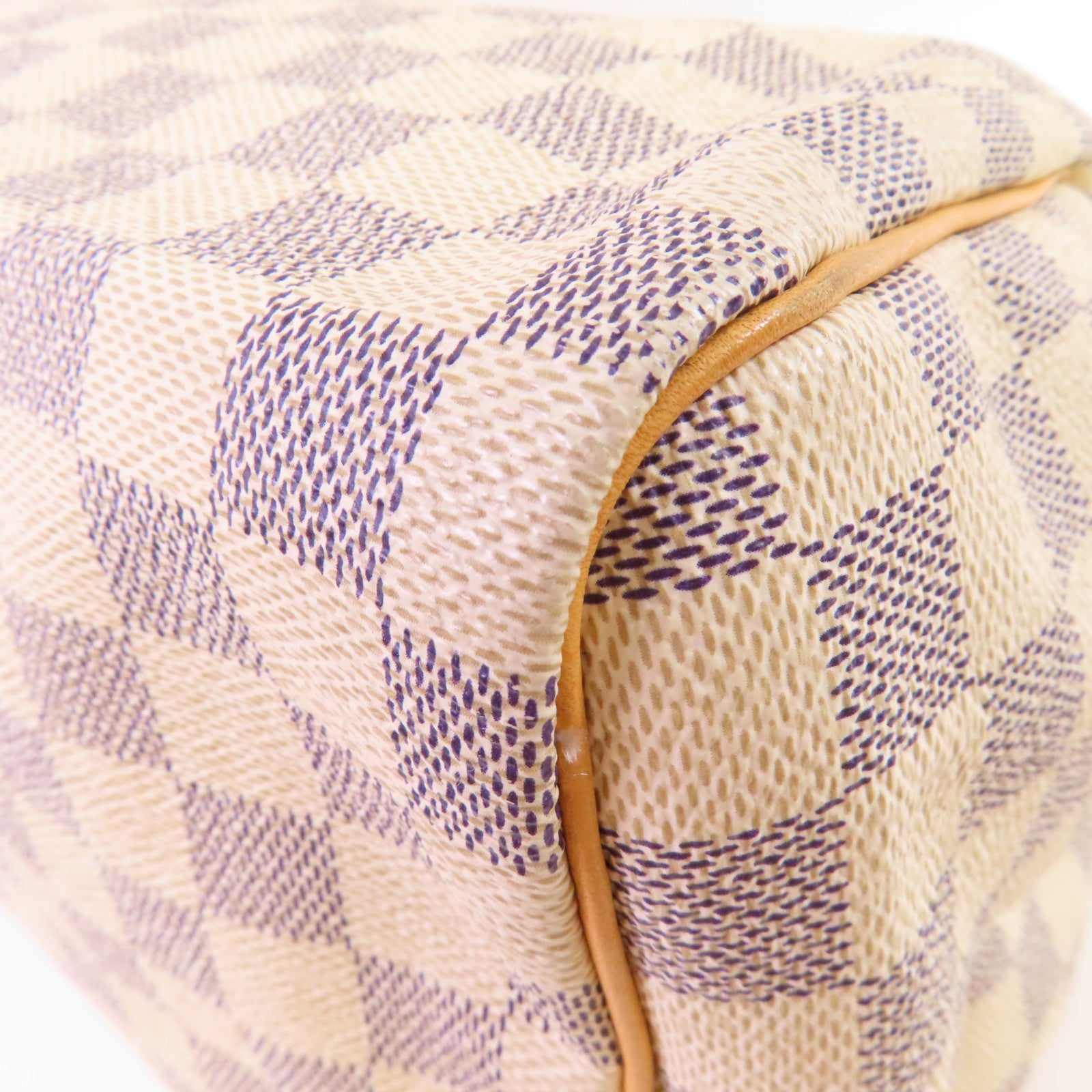LOUIS VUITTON Damier Azur Speedy 30 Hand Bag金扣手挽袋米白色