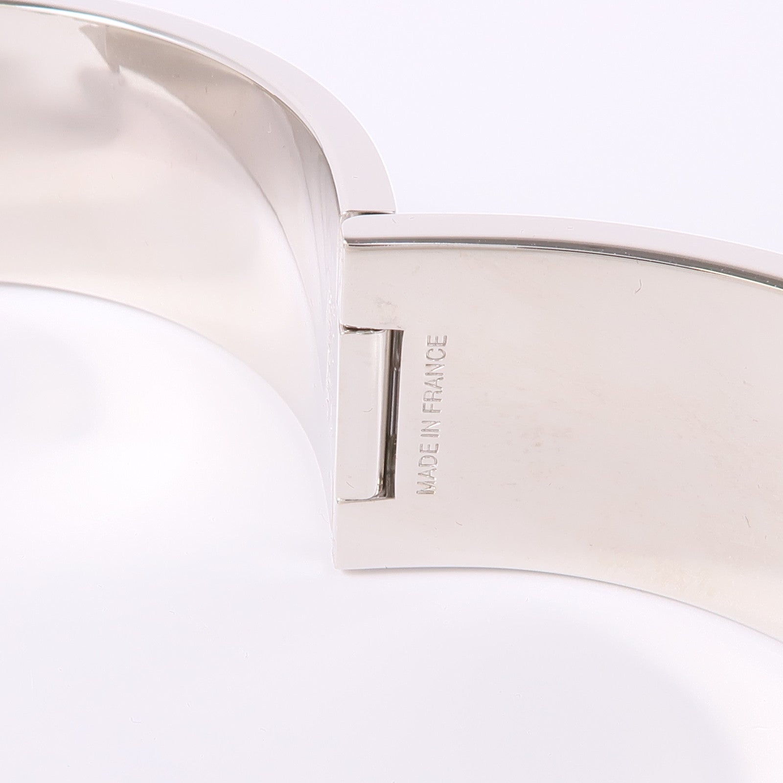 HERMES PHW Clic Clac H Bracelet Metal Enamel Rainbow Bleu