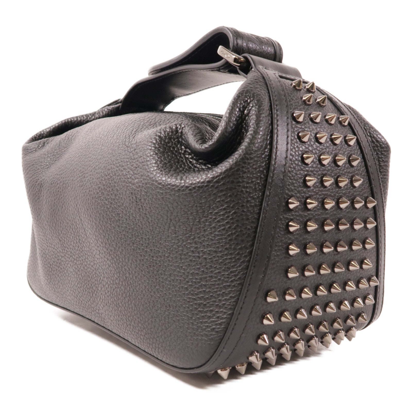 SELECTION Pouch Hand Bag Calfskin Leather Black