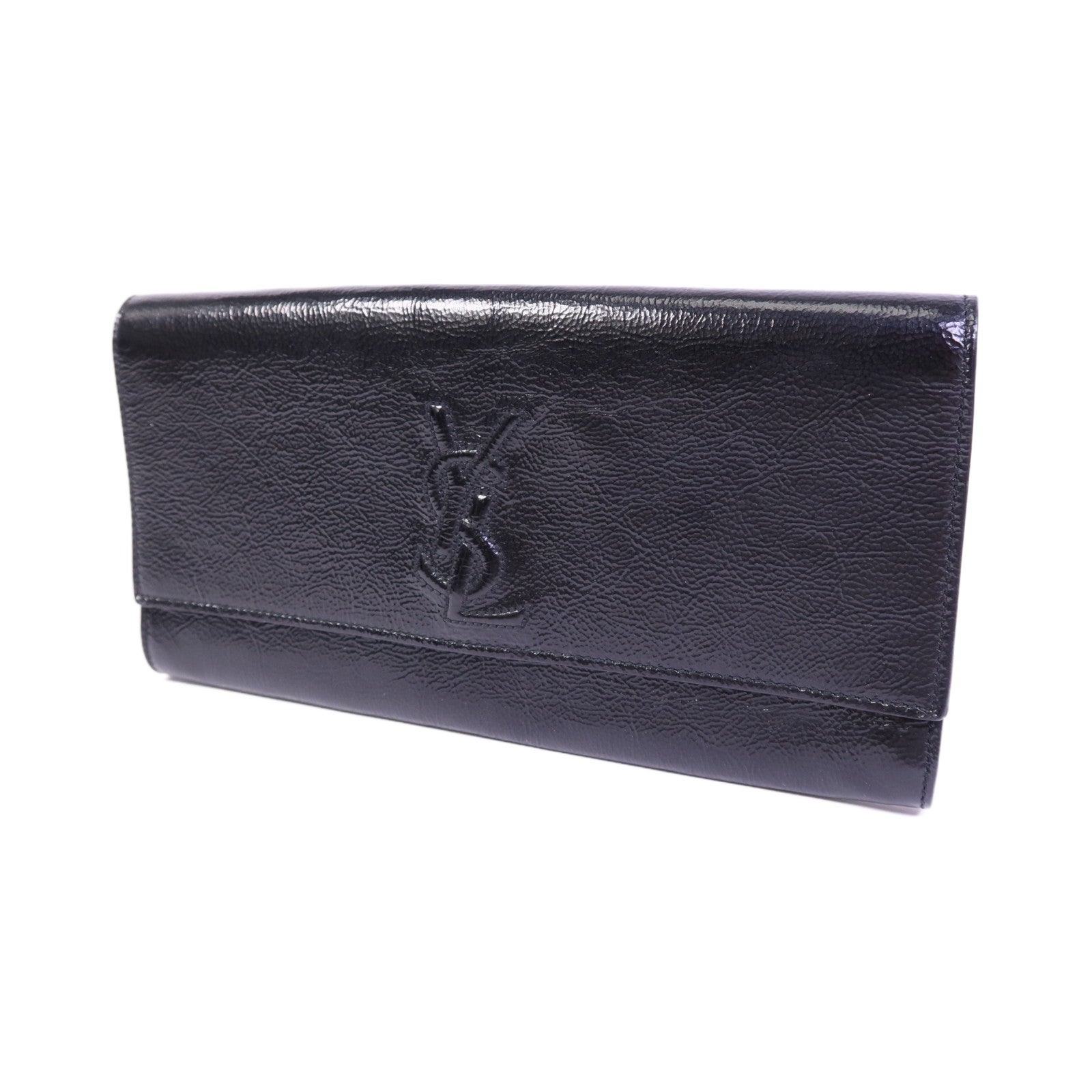YVES SAINT LAURENT 牛皮皮革Clutch金扣手拿包