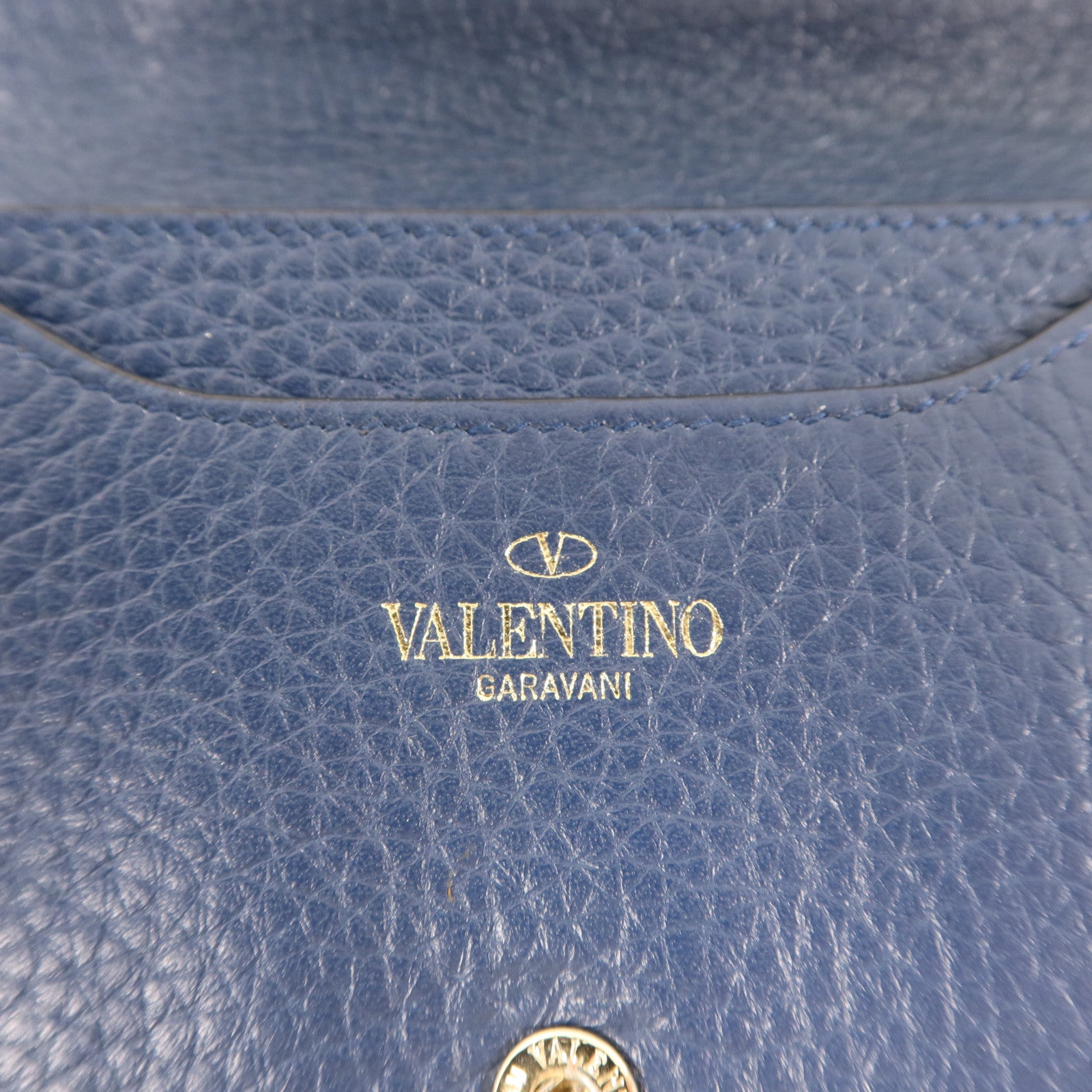 Valentino 【激減優惠】牛皮皮革Rockstud Wallet銀扣長錢包