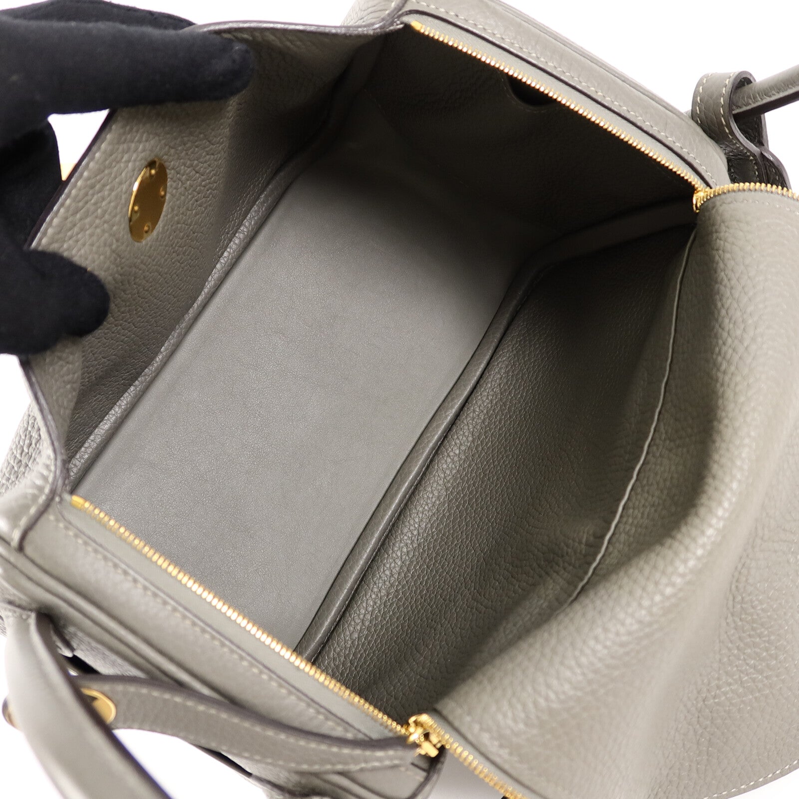 HERMES Clemence皮革Lindy 26手挽肩背兩用袋