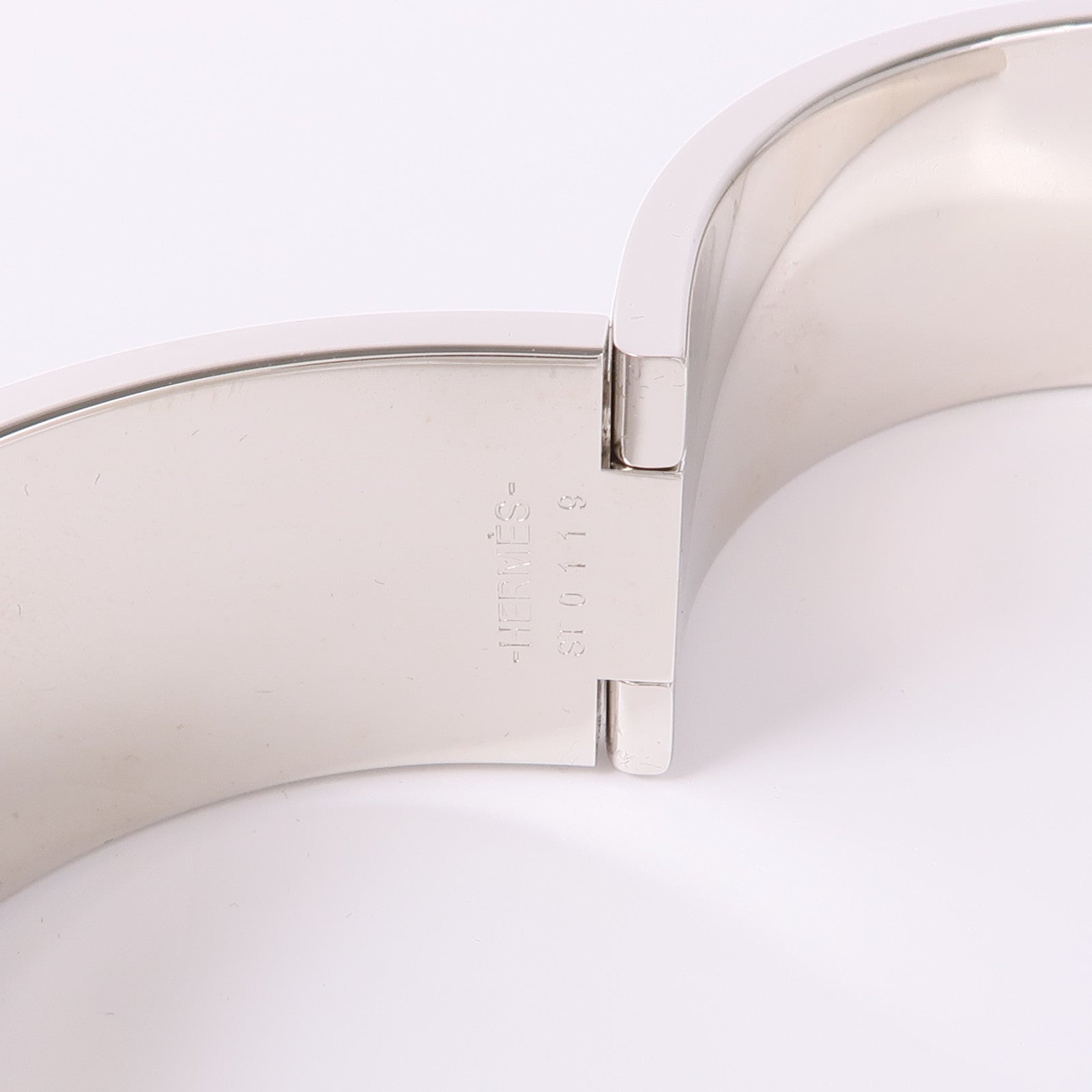 HERMES PHW Clic Clac H Bracelet Metal Enamel Rainbow Bleu