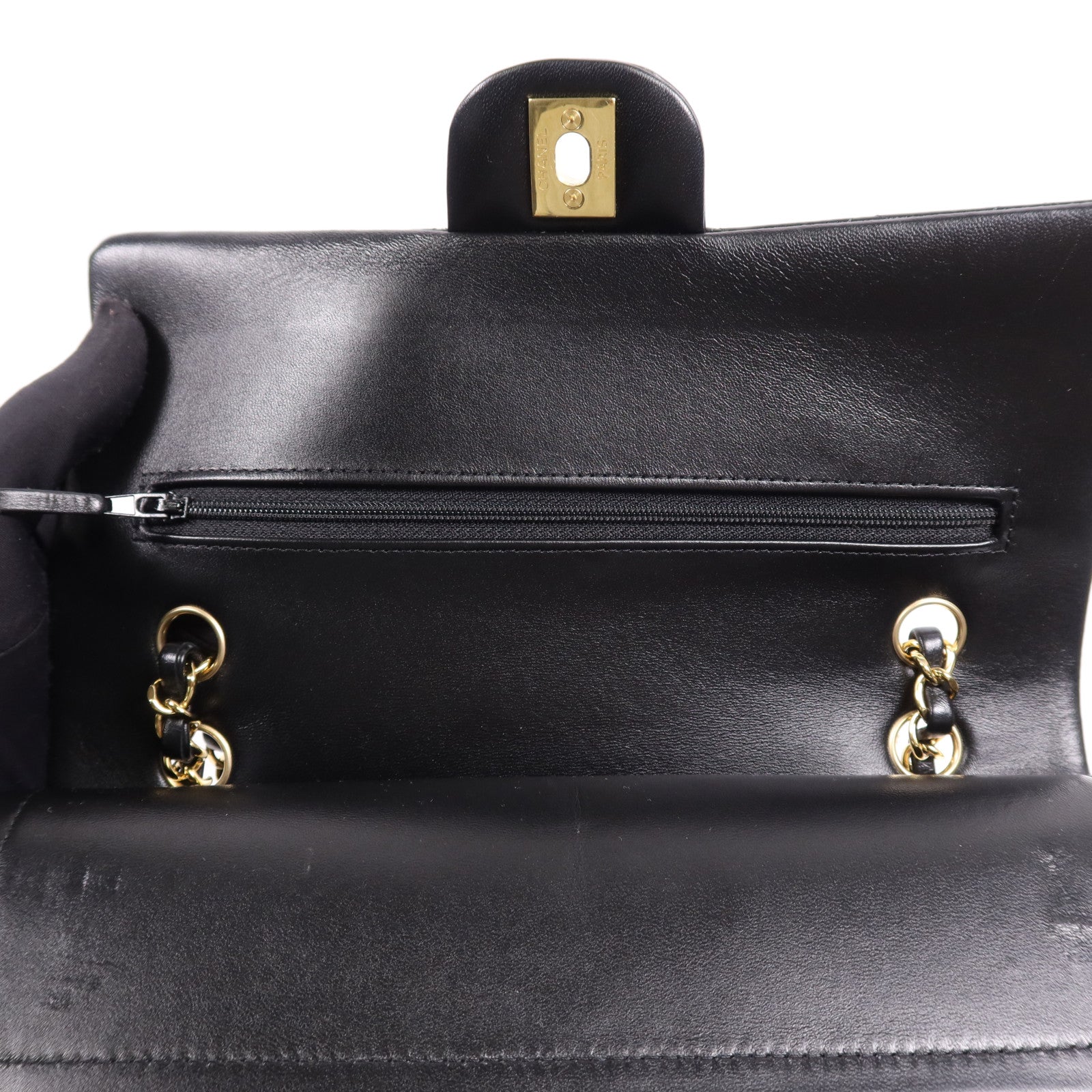 CHANEL 羊皮皮革Classic 25金扣鏈帶肩背袋