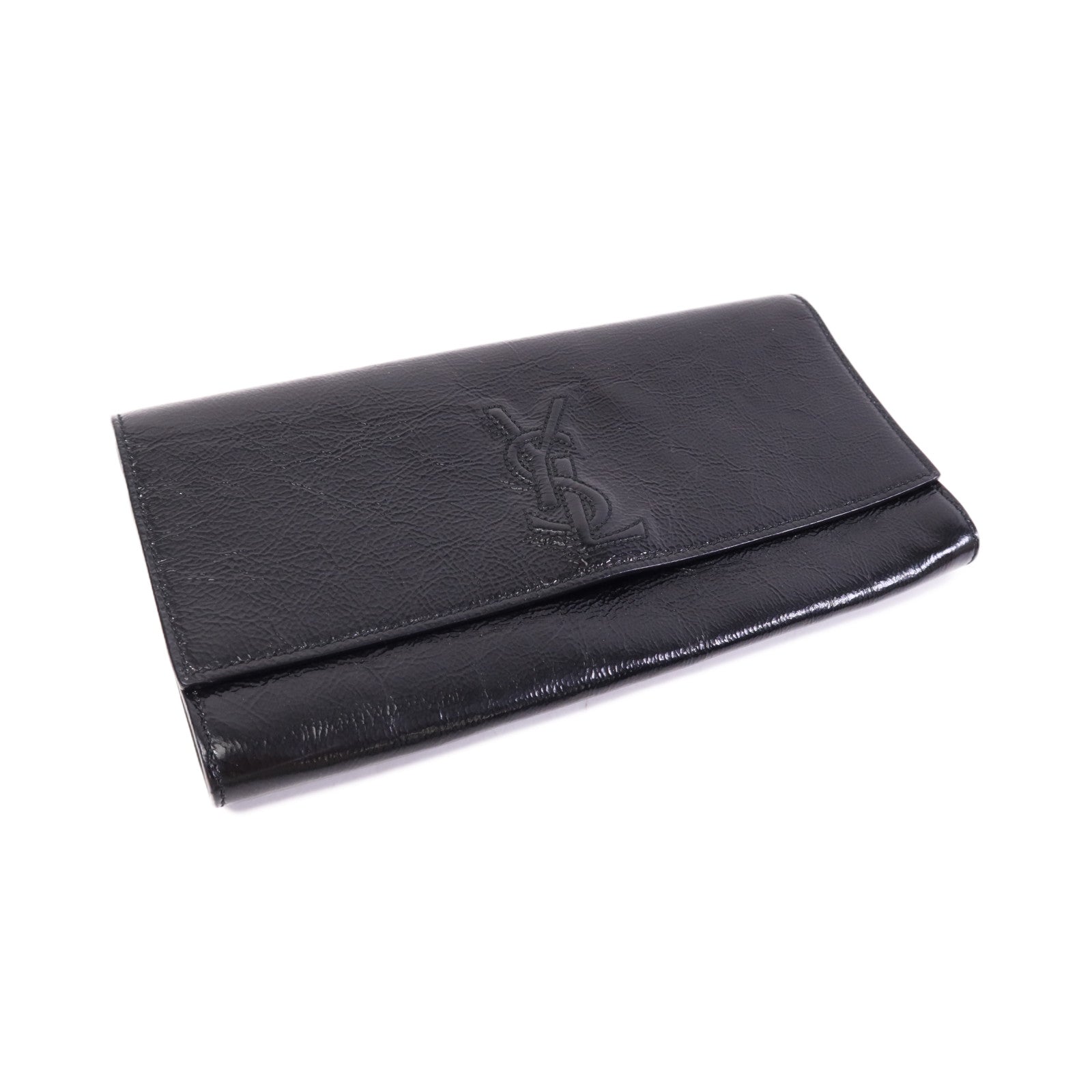 YVES SAINT LAURENT 牛皮皮革Clutch金扣手拿包