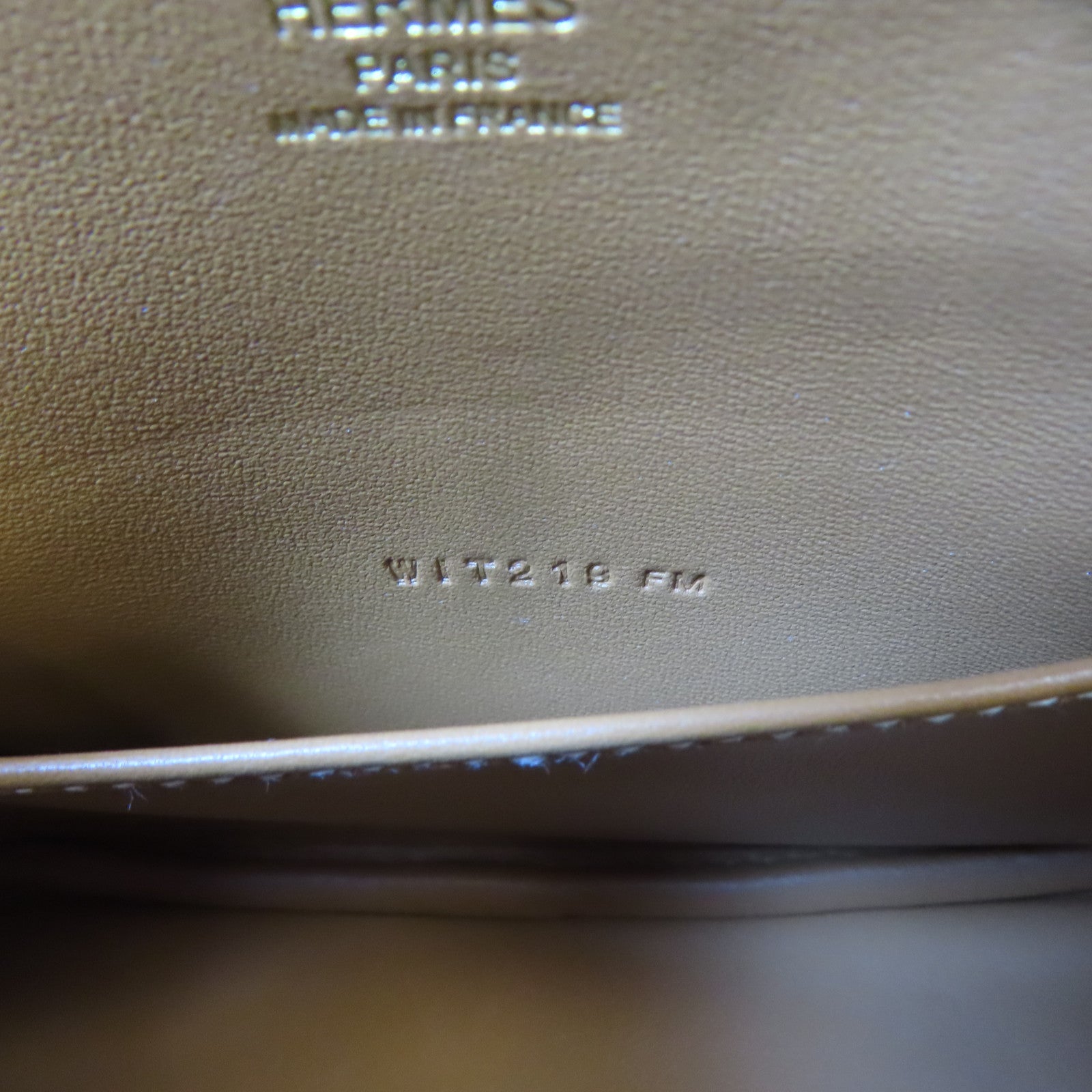 HERMES Evercolor皮革Mini Bolide金扣手挽肩背兩用袋Gold/駝色
