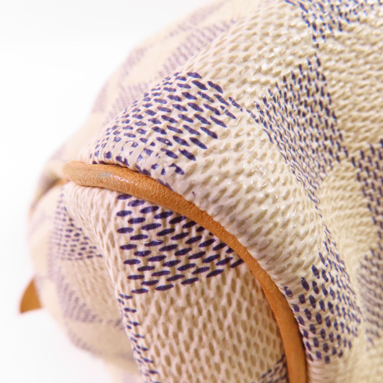LOUIS VUITTON Damier Azur Speedy 30 Hand Bag金扣手挽袋米白色