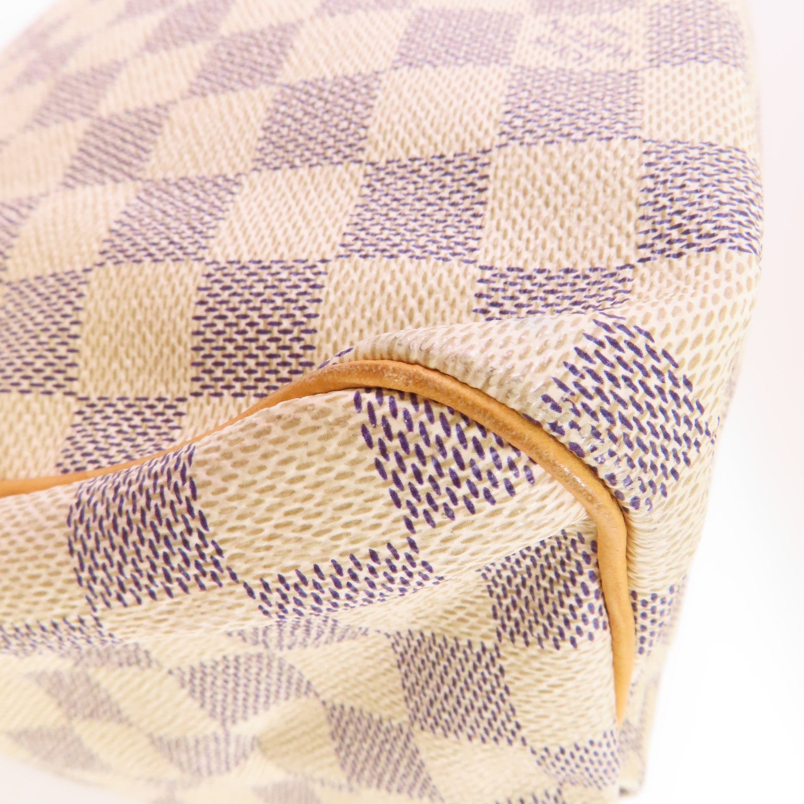 LOUIS VUITTON Damier Azur Speedy 30 Hand Bag金扣手挽袋米白色