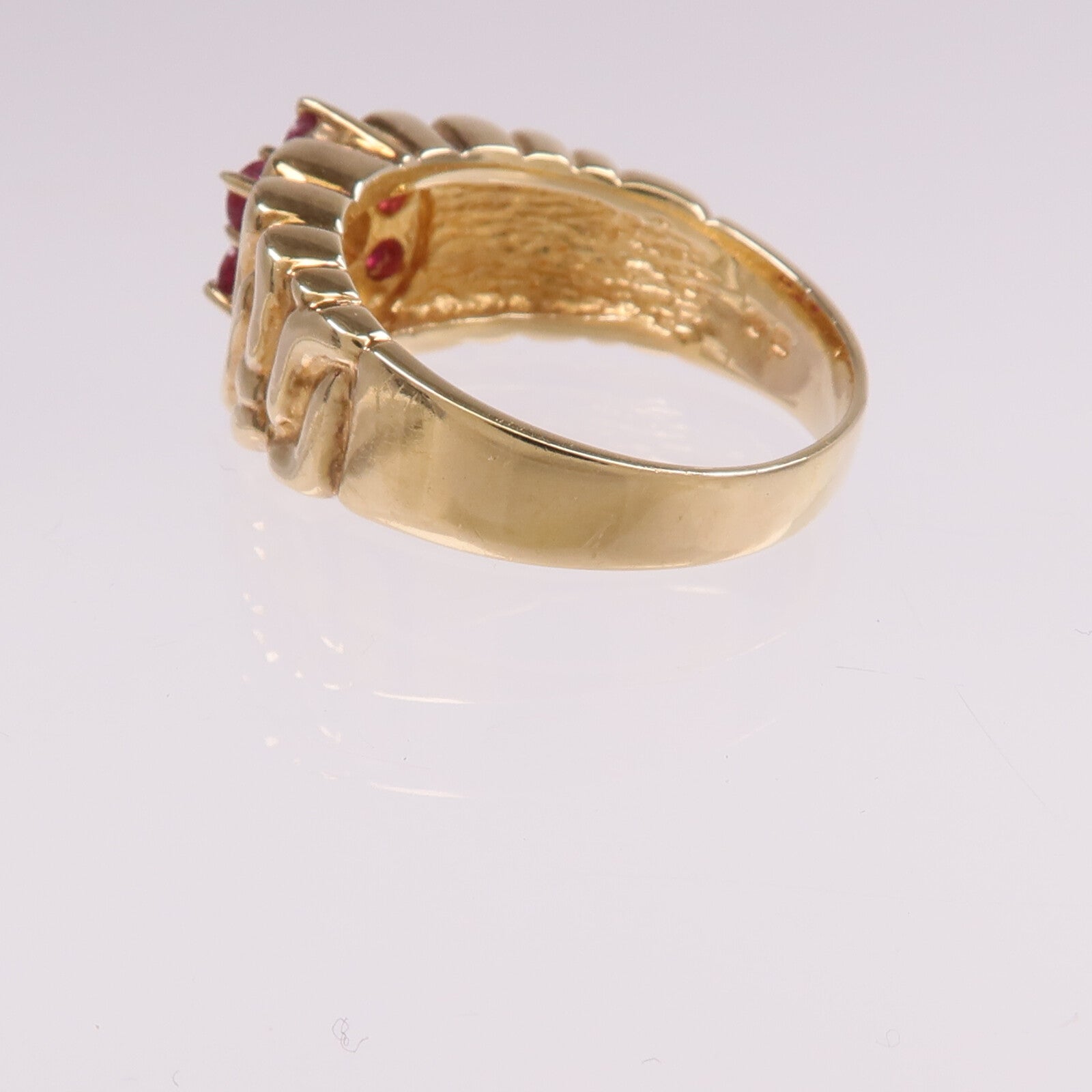 JEWELRY 14K黃金Ruby Diamond Ring紅寶石/鑽石戒指US#6