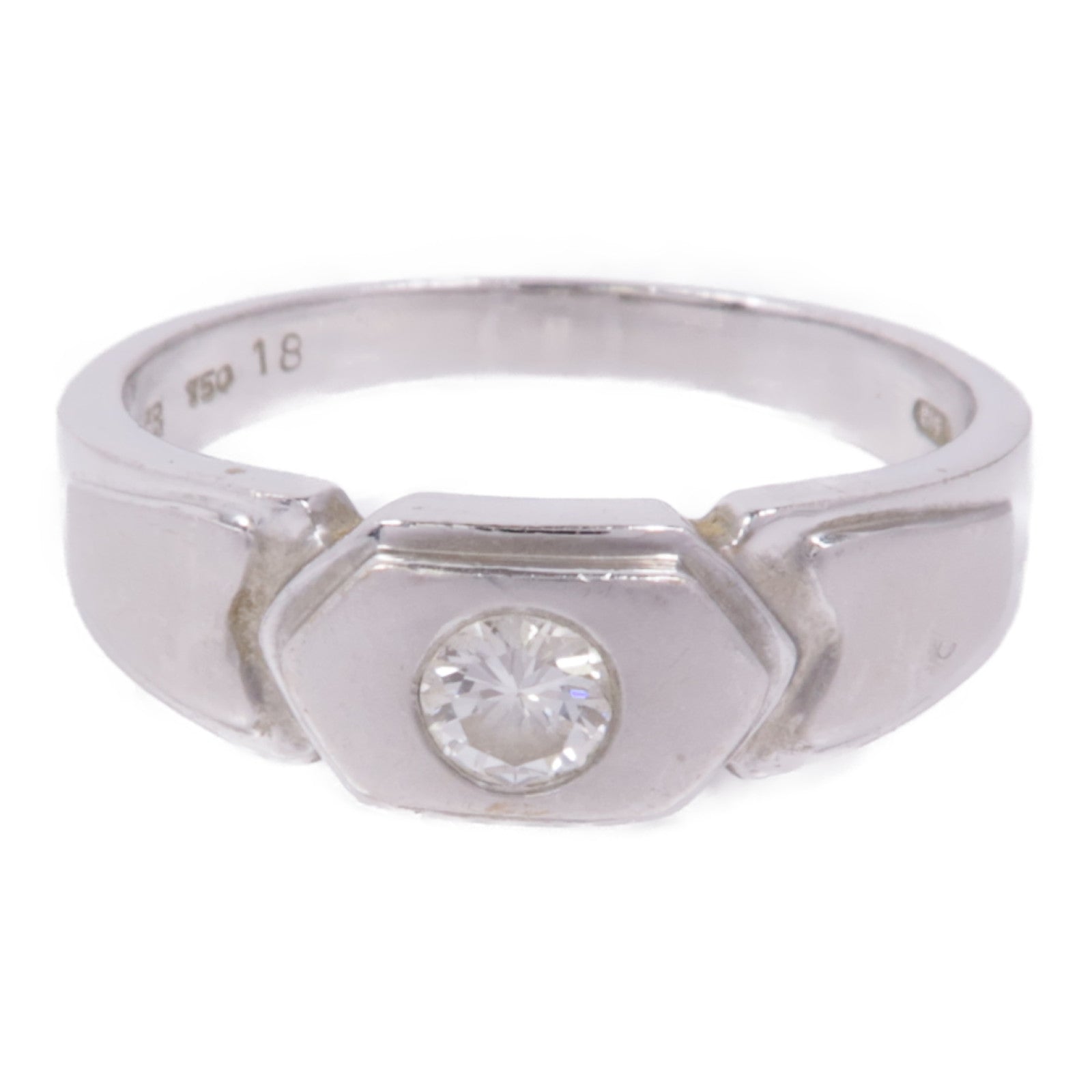 JEWELRY 【激減優惠】18K白金Diamond Ring鑽石戒指US#8.5